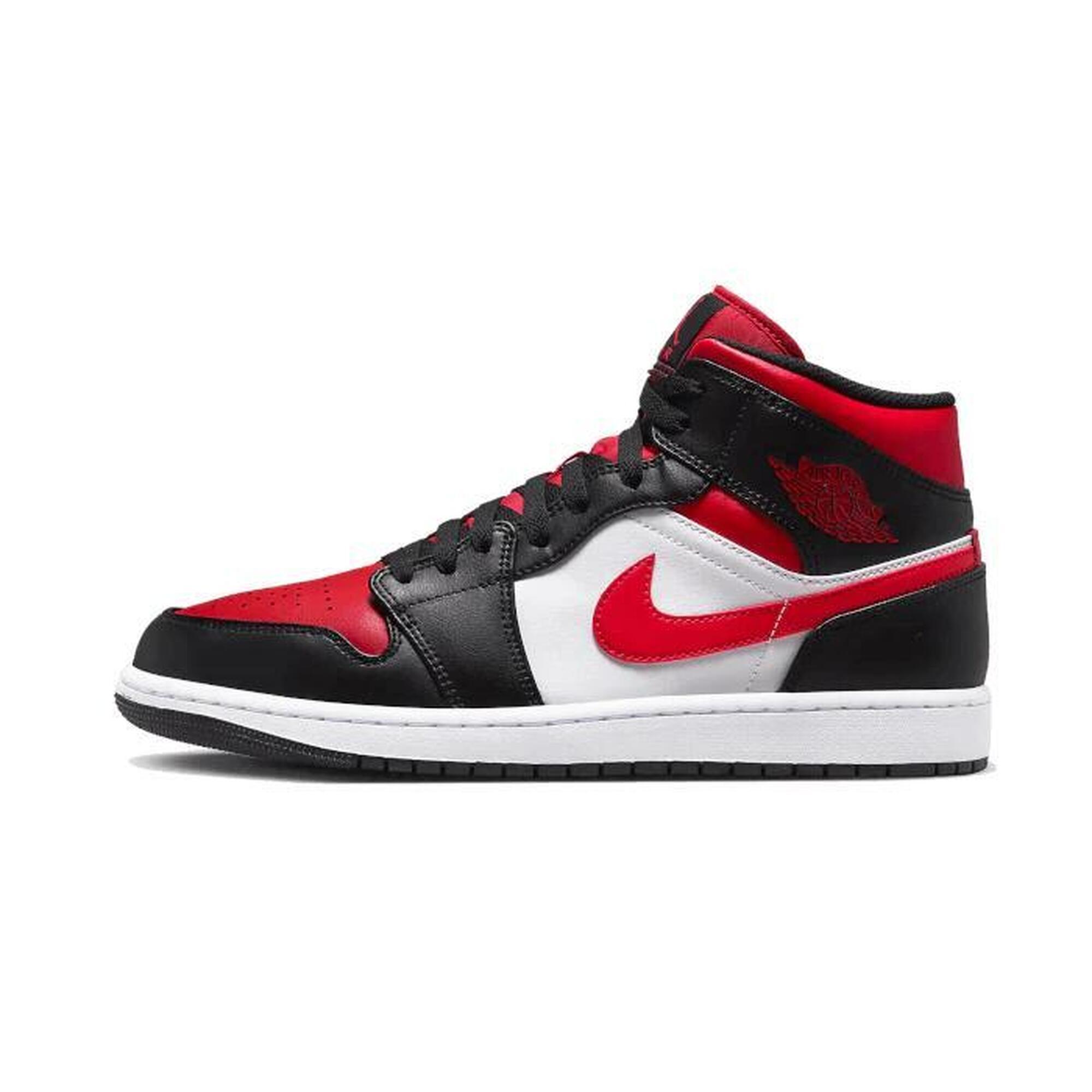 Nike - Air Jordan 1 Mid Alternate Bred Toe (gs) - Baskets - Rouge - Decathlon