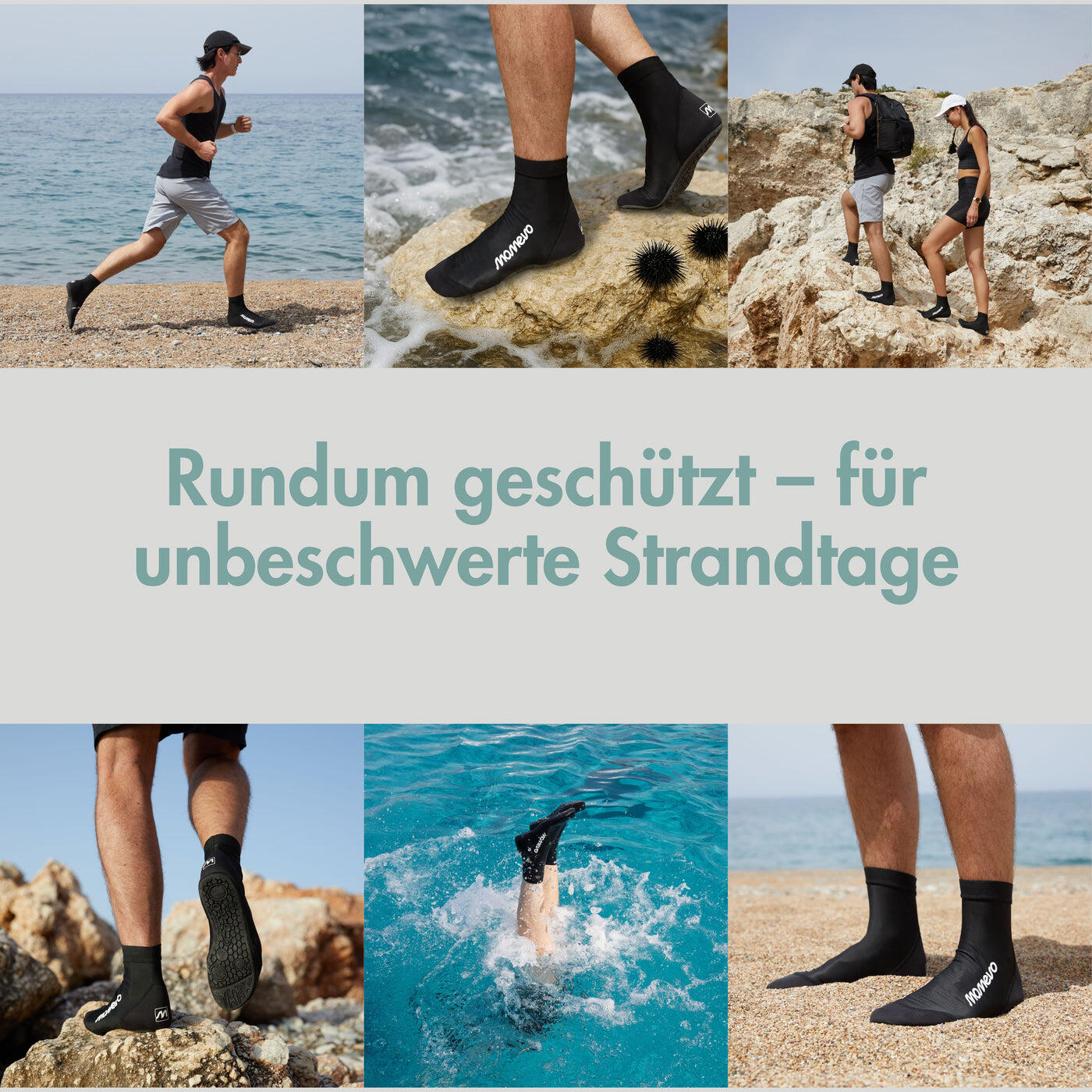 Splashies Wasserschuhe - Seeigelfeste Unisex Badeschuhe aus Neopren 3/6