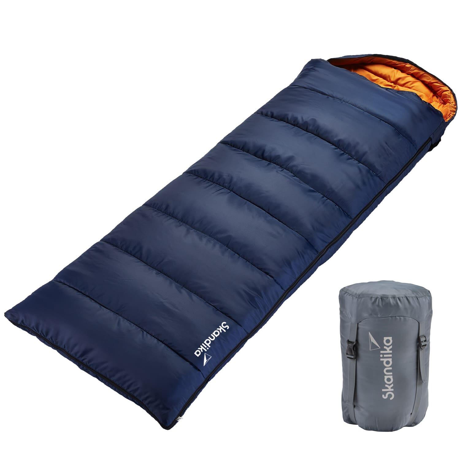 Skandika - Sac De Couchage Iceland Rectangulaire - 3 Saisons - 220x80 Cm - Zip À Gauche - Sac De Couchage - Bleu - Taille Unique - Decathlon