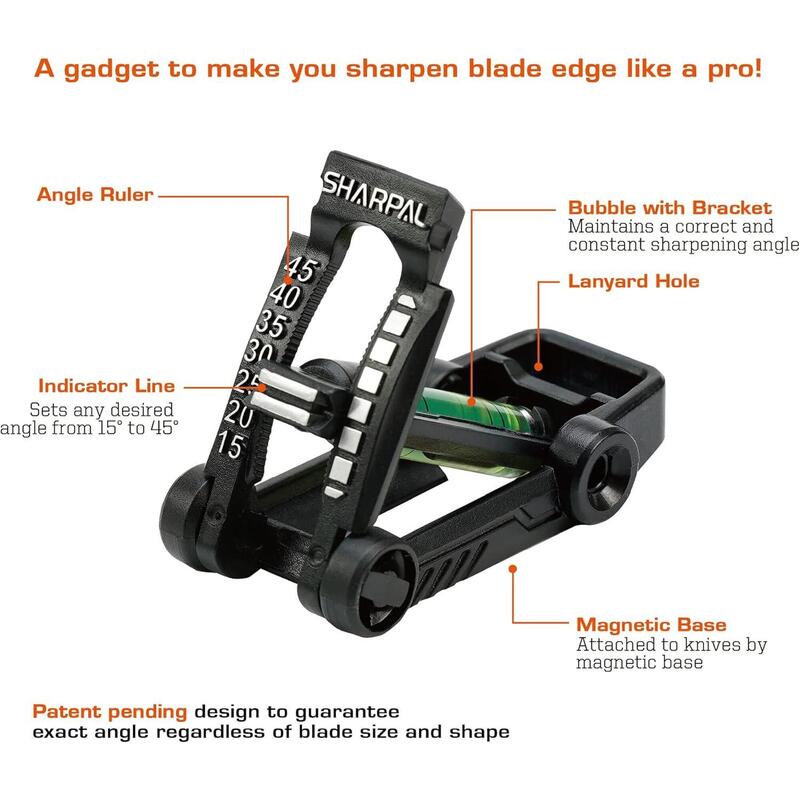 Suport de ascutire SHARPAL 194H, unghi reglabil, baza magnetica, design ergonomi