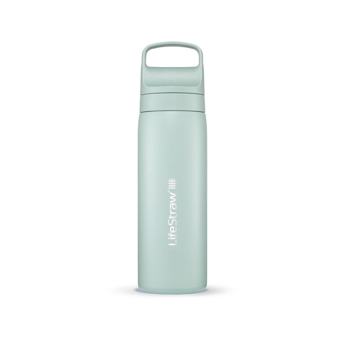 LIFESTRAW Waterfilterfles Go 2.0 Seafoam RVS geïsoleerd 500 ml - Licht Groen