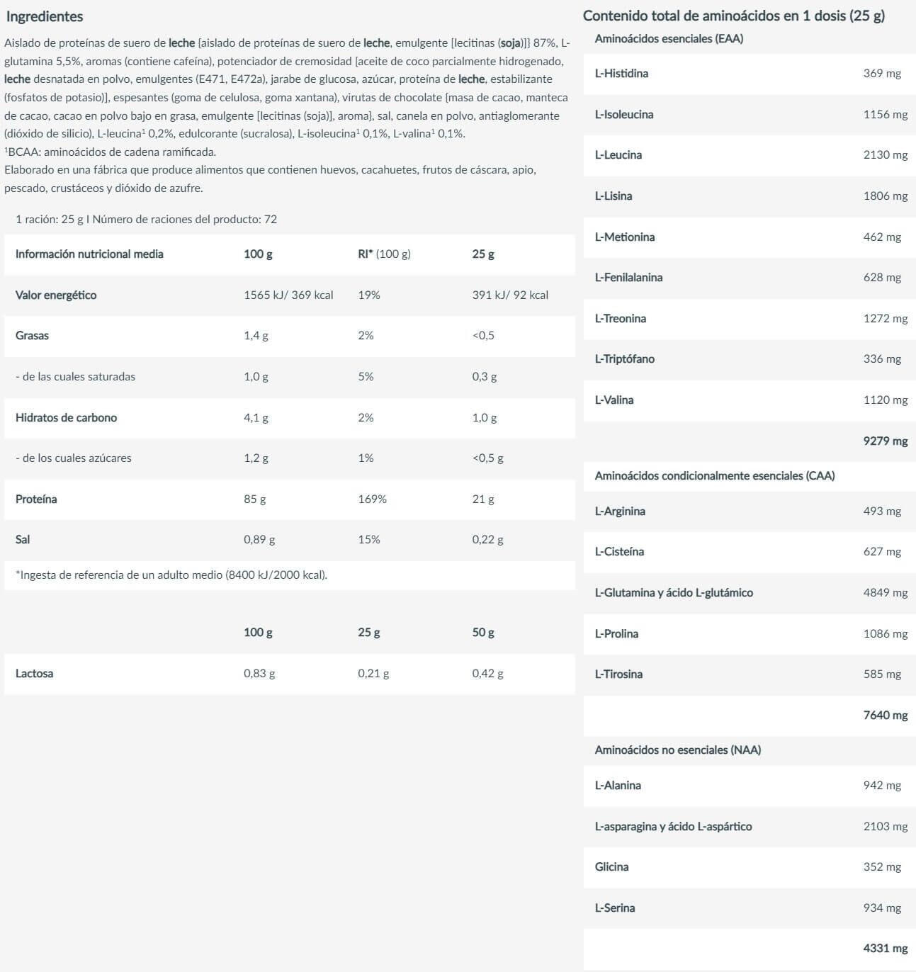 Wei-isolaat - Iso Whey Zero (1816 G) - Koekjes & Crème 4/4