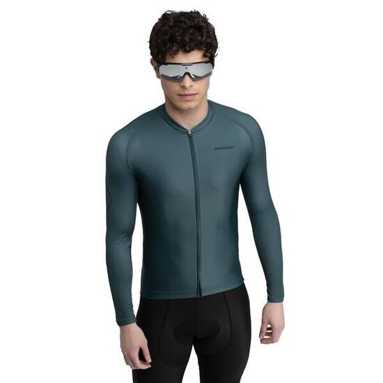 Maglia da ciclismo a maniche lunghe uomo M2 Gravel Verde Militare