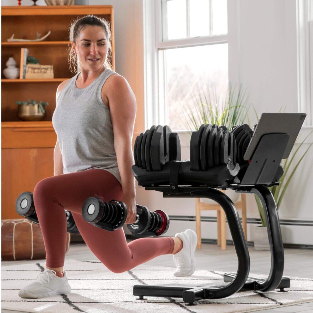 1090i Adjustable Dumbbell Pair with BowFlex Stand 4/7