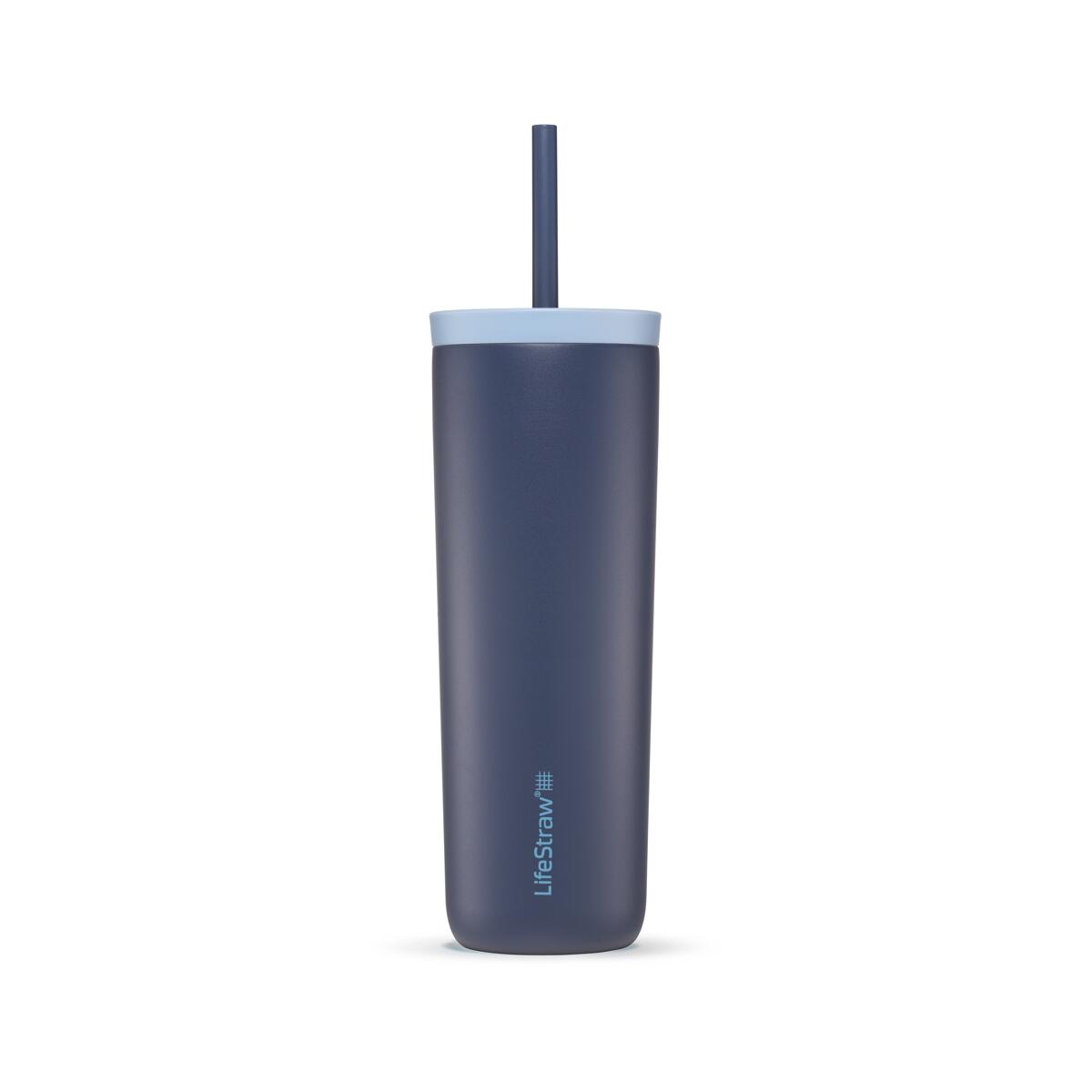 LIFESTRAW Waterfilterfles Go Tumbler 500 ml RVS geïsoleerd 500 ml - Donker Blauw