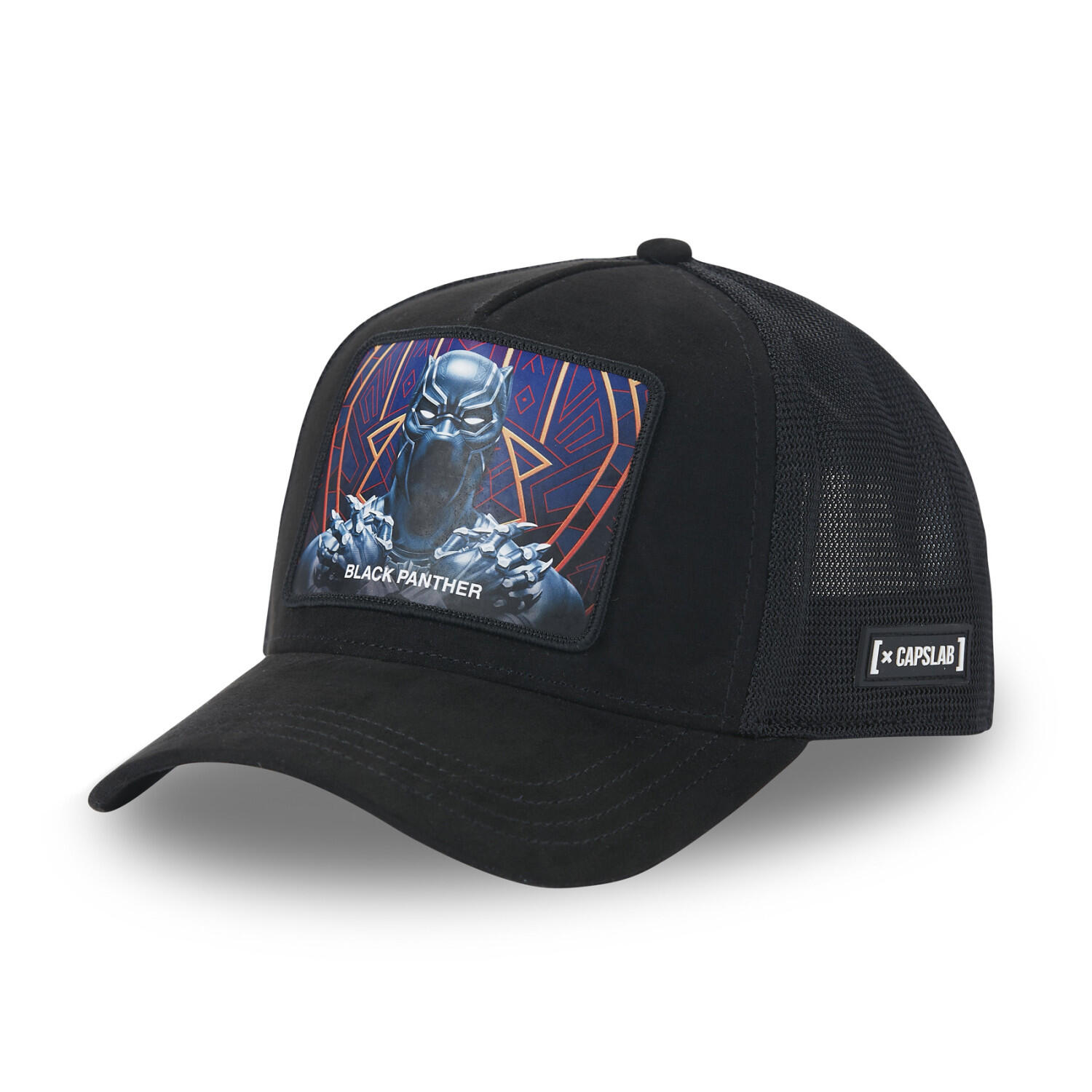 Casquette homme trucker en suedine finitions premium Marvel Panther 1/5