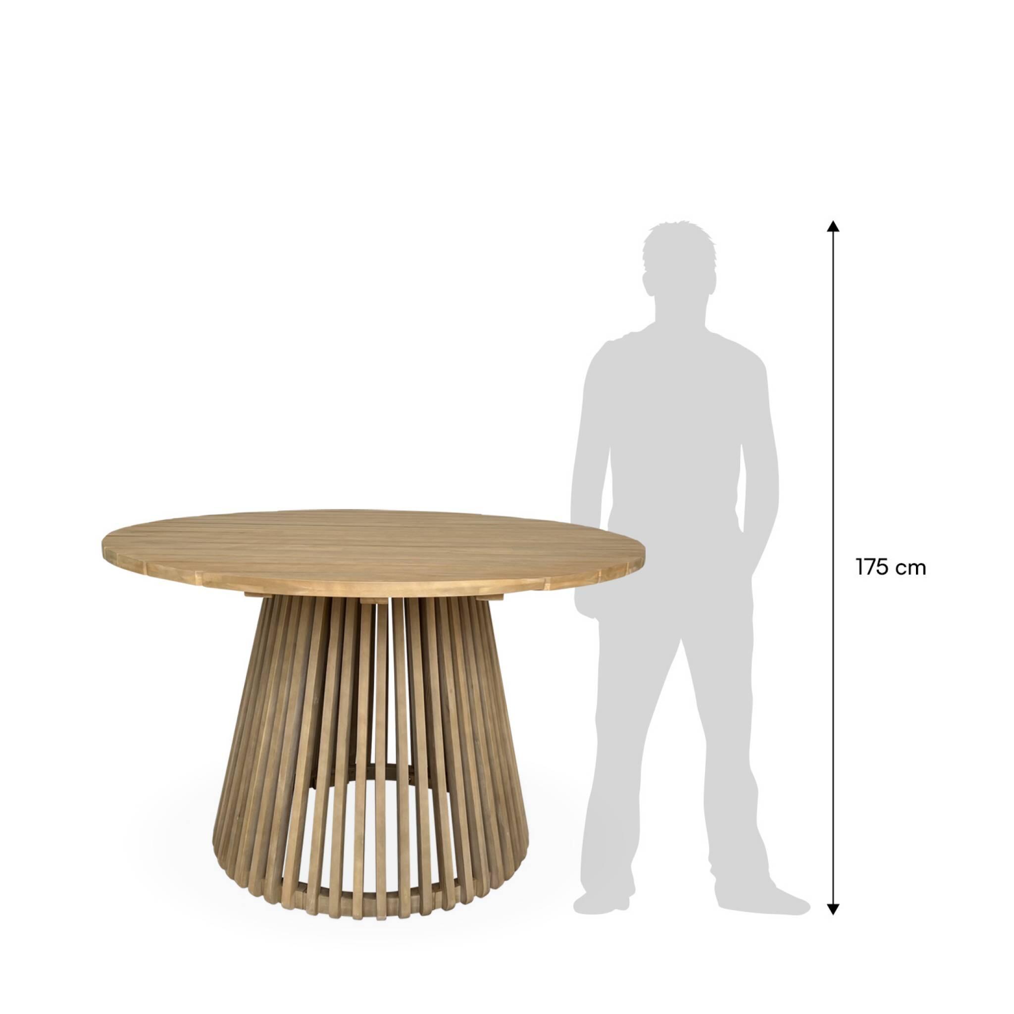 Mesa de comedor interior/exterior madera de acacia de 4 plazas, Madera 4/5