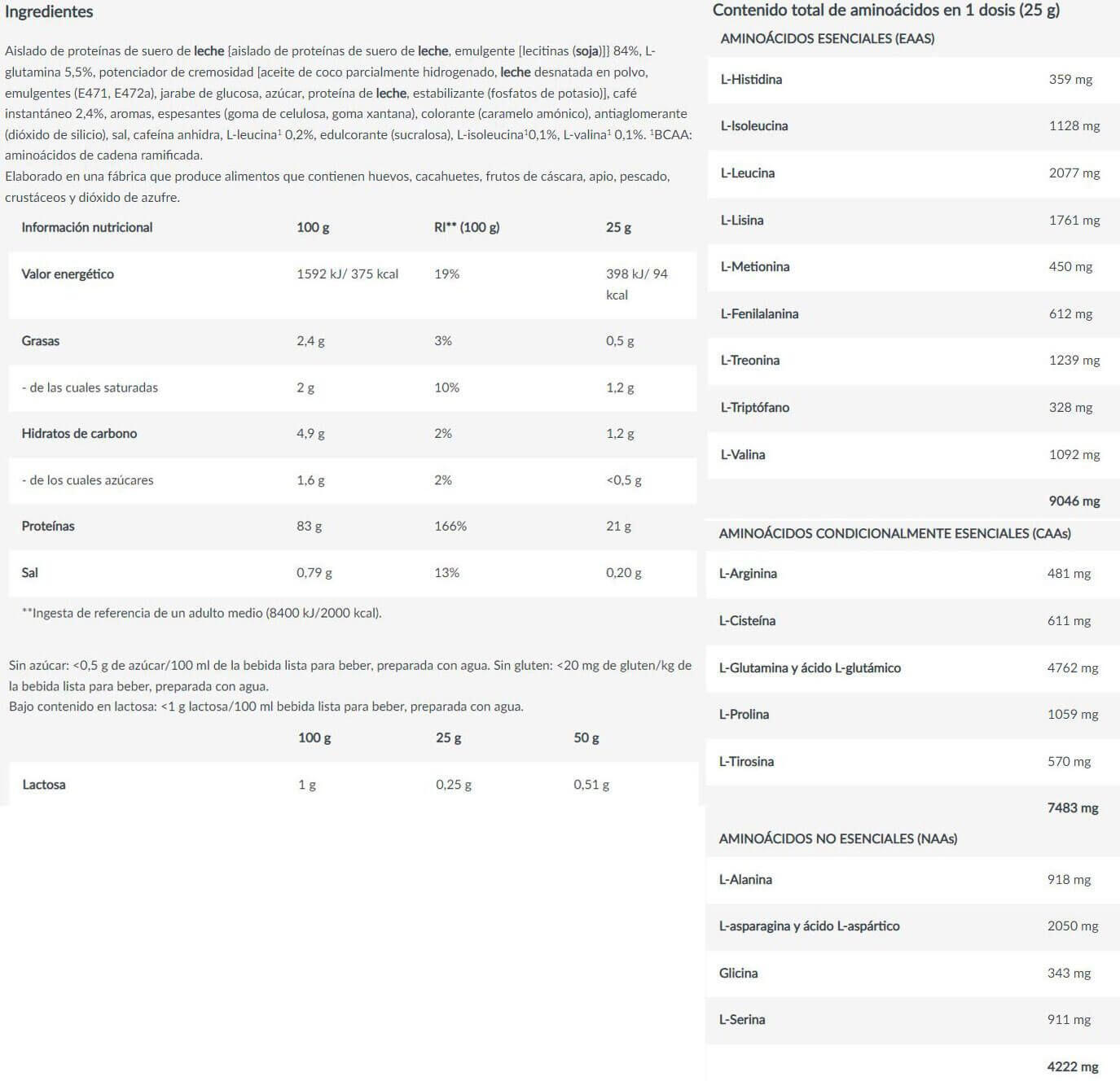 Iso Whey Zero - 1816 g Caffe Latte Biotech USA 5/6