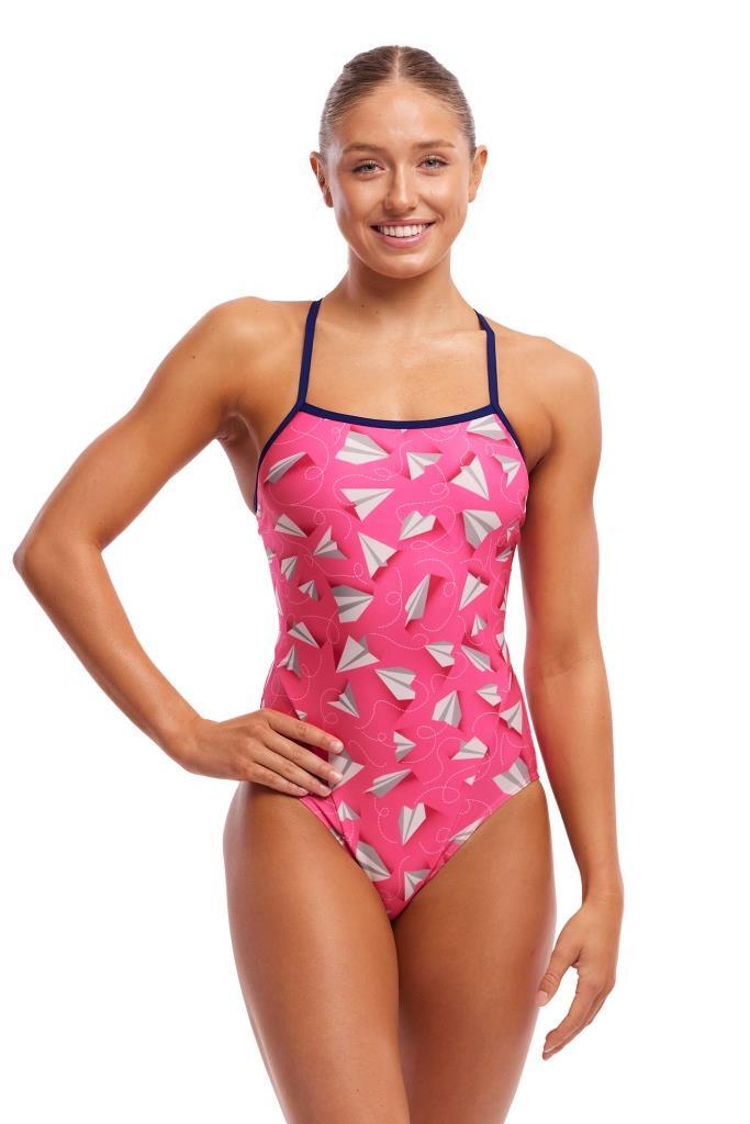 Strój do pływania FUNKITA Paper Pink - Single Strap 7/7