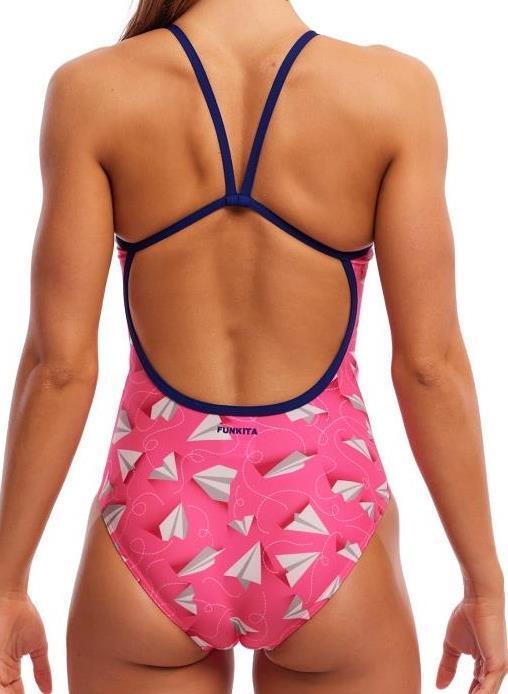 Strój do pływania FUNKITA Paper Pink - Single Strap 2/7