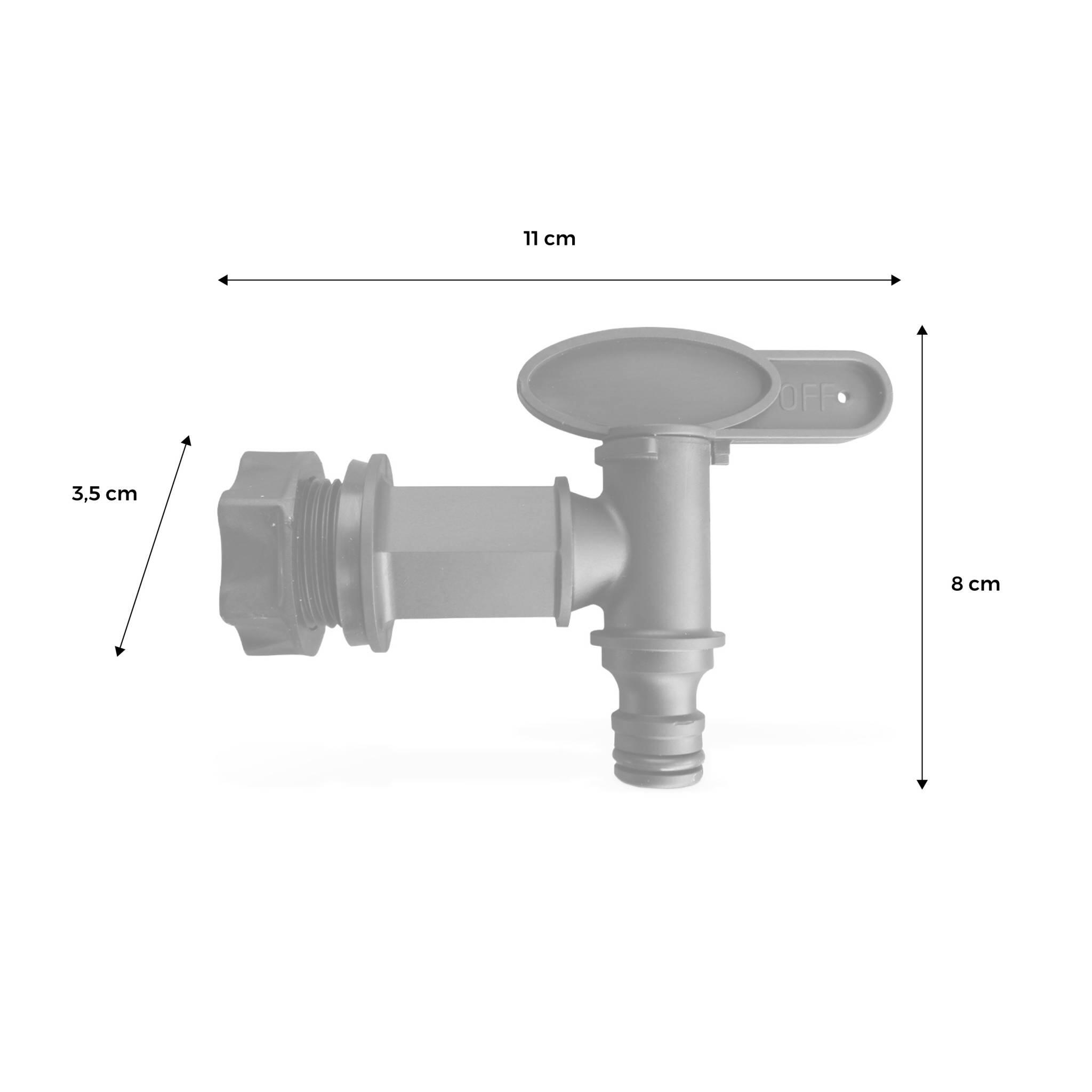 Grifo de conexión rápida para recolector de agua de lluvia, Negro 2/2