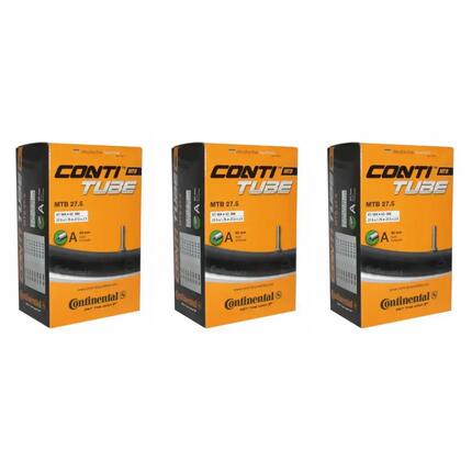 Continental 3er Set MTB Schlauch, 27.5x1.75-2.40 Zoll, AV 40mm, für 47-62mm R...