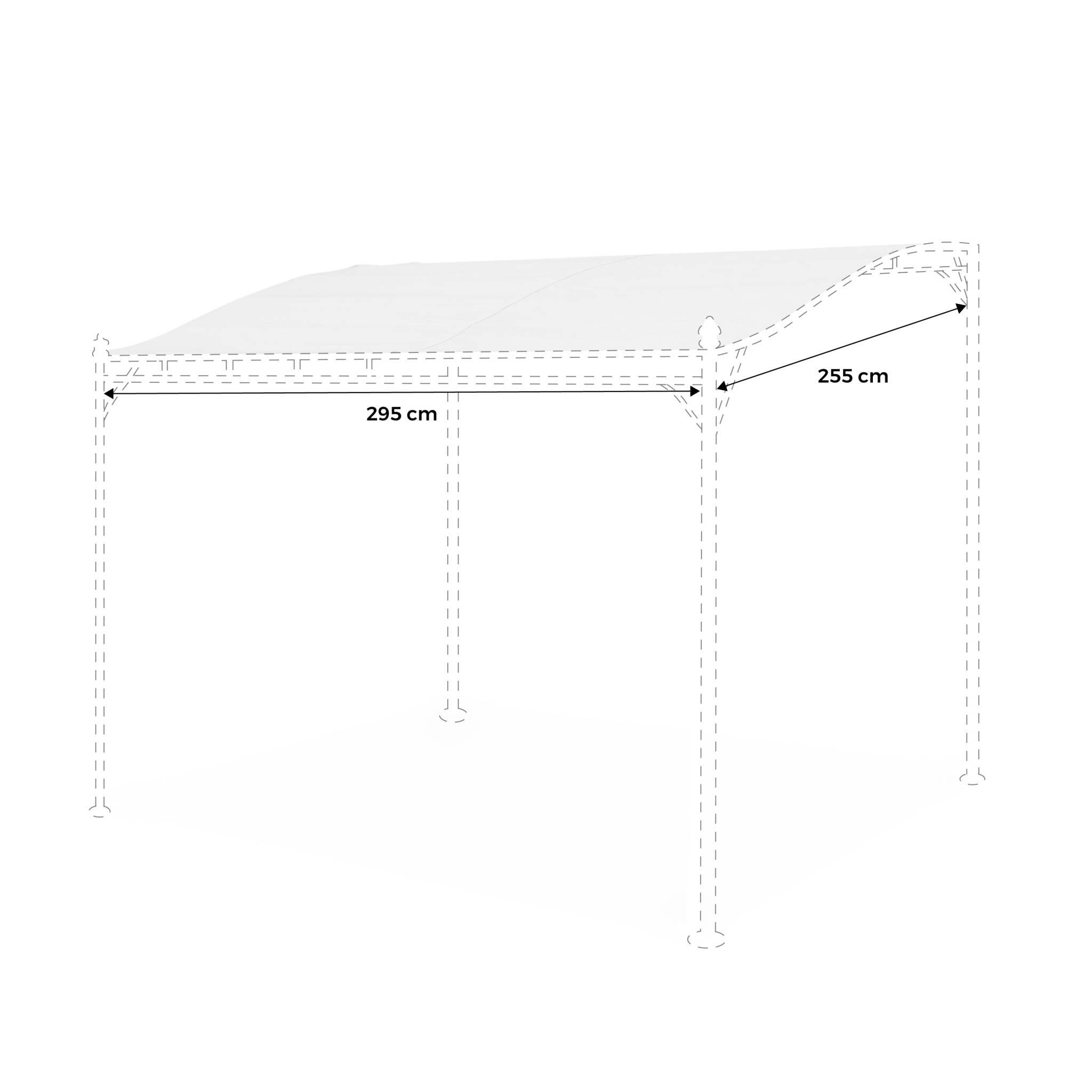 Cobertura de telhado para pérgola, Brestum 3x2.5m, Beige 3/3
