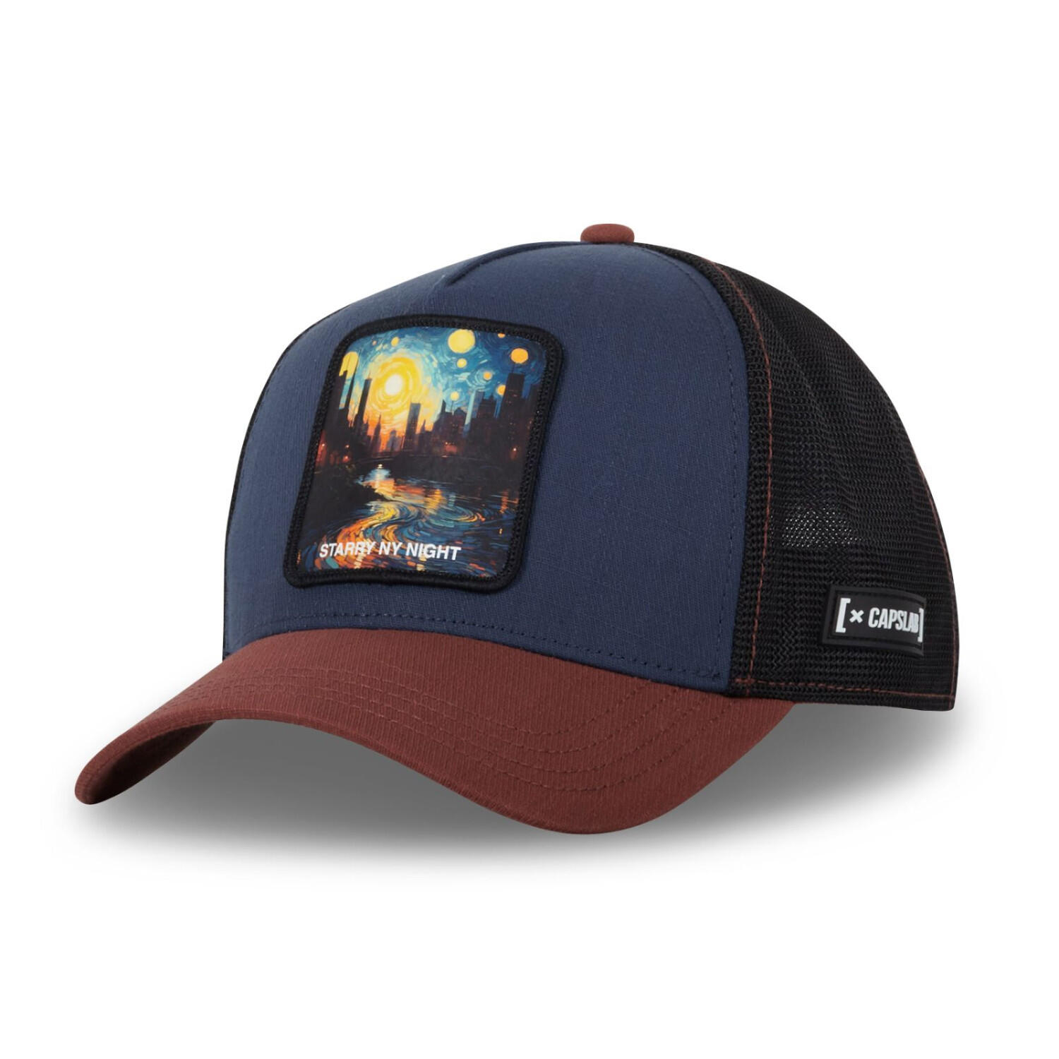 Capslab - Casquette Homme Trucker Effet Bamboo Finitions Premium Starry Night - Casquette - Multicolore - Decathlon