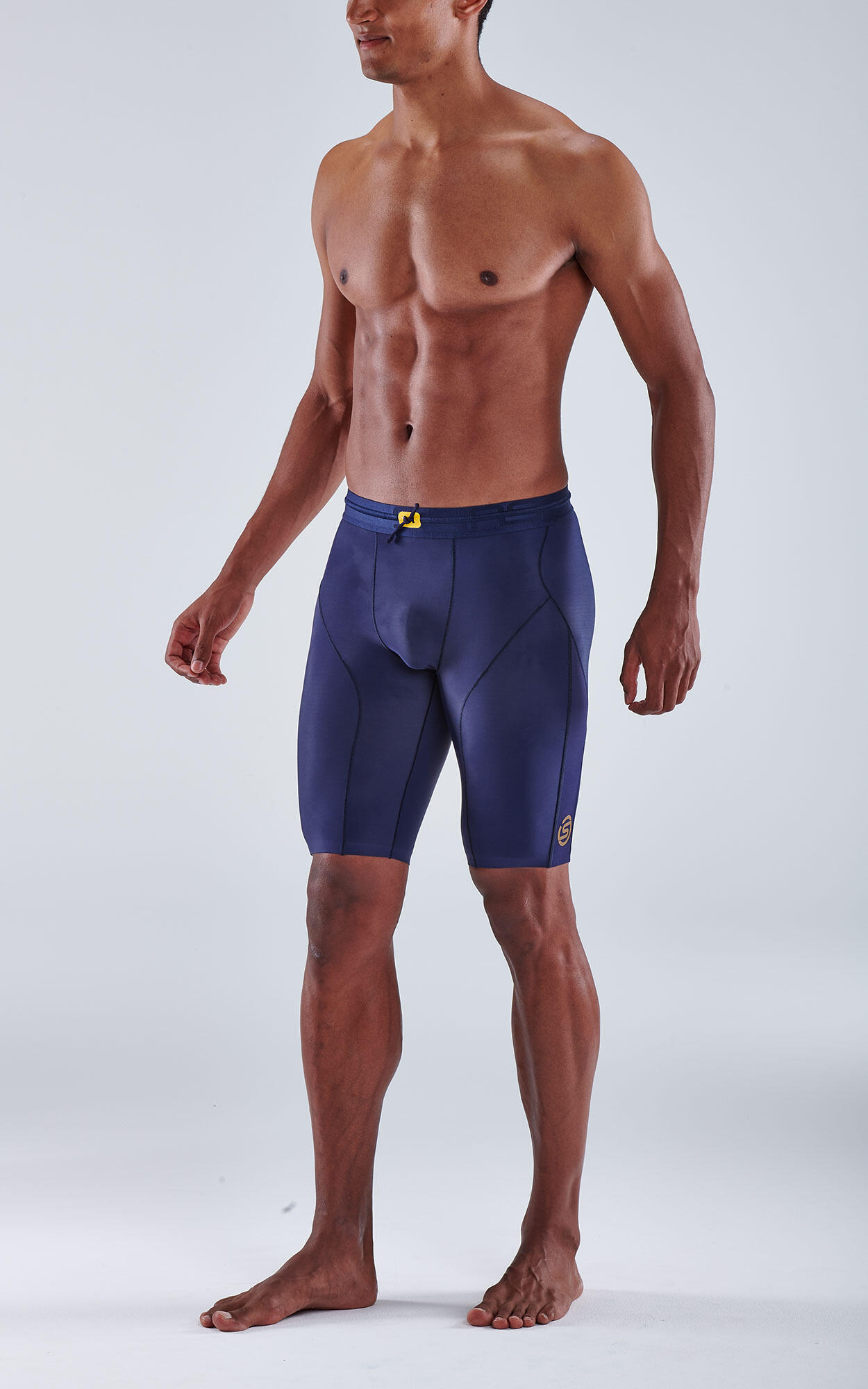 Calça Legging Masculina SKINS Série 5 - Azul Marinho - Tamanho GG 4/5