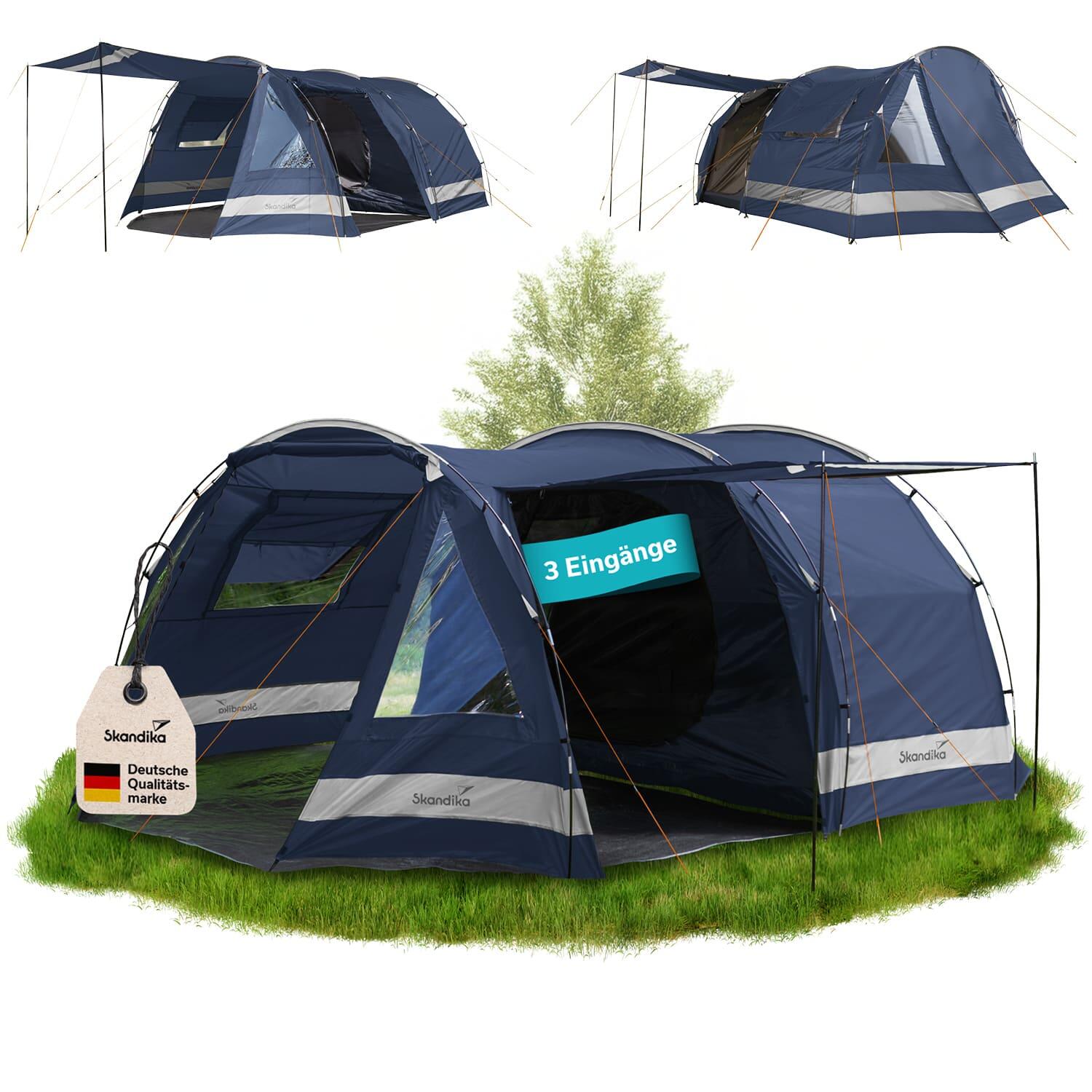 Skandika - Seconde Vie - Tente Tunnel Kambo 4 - Tente Camping 4 Personnes - Tente - Bleu - 4 Places - Decathlon