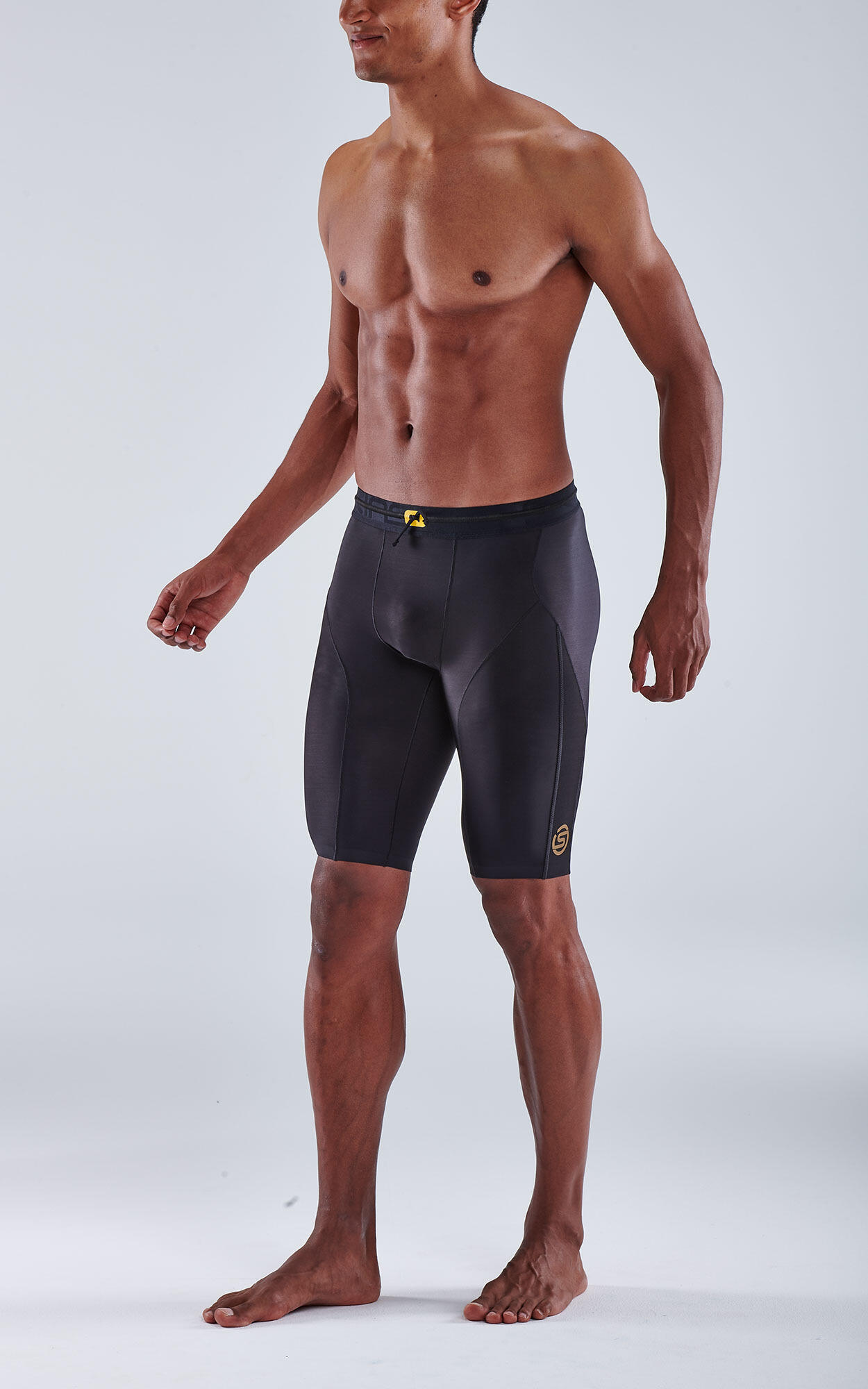 Meia-calça masculina SKINS Series-5 - Preta - Tamanho XL 4/5