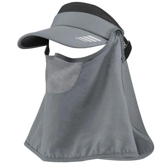 Chapeau de vélo d'été anti-UV ouvert avec masque amovible