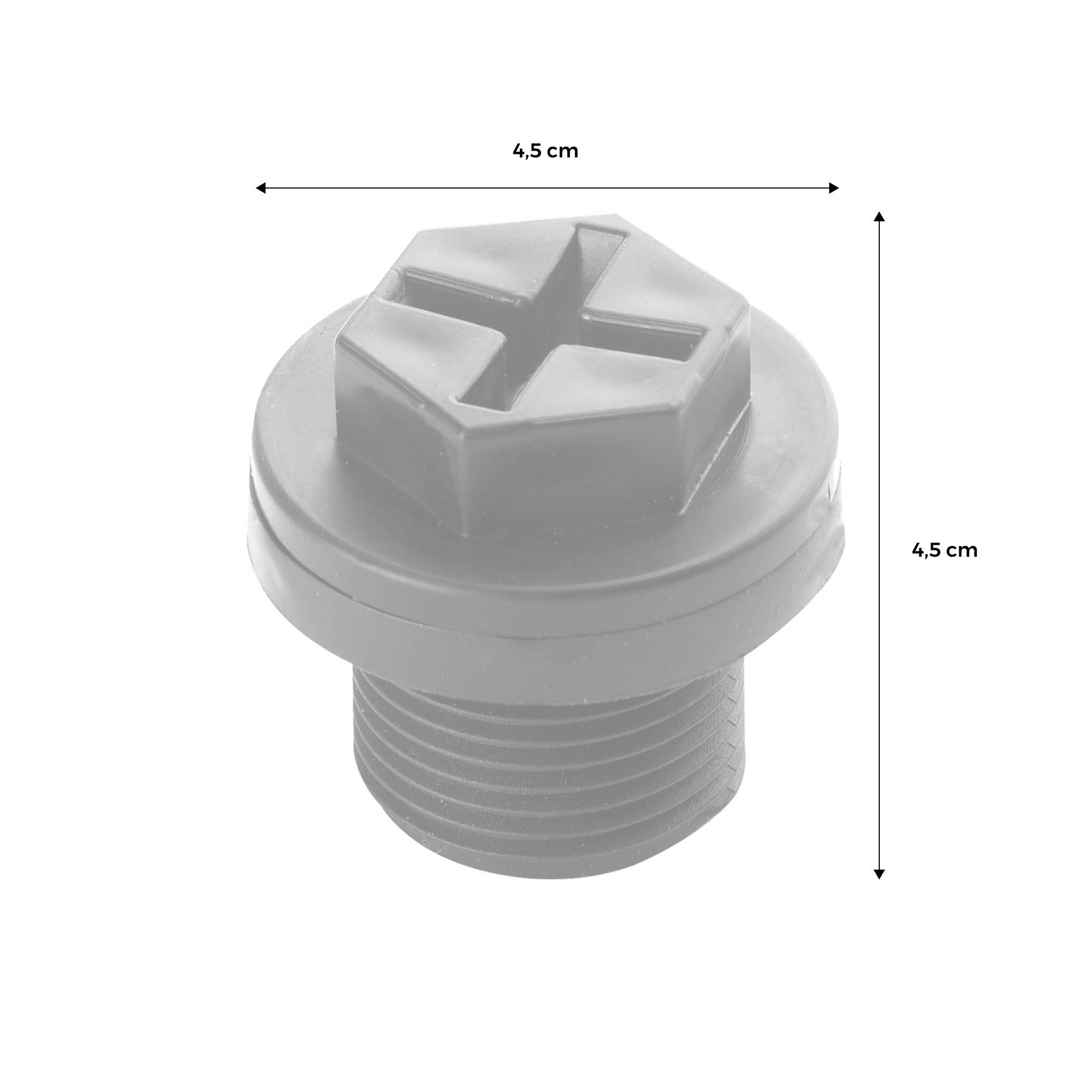 Tapón de drenaje para recuperador de agua, Negro 2/2