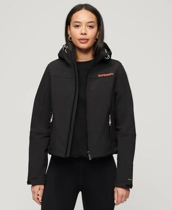 superdry Veste Soft Shell Trekker à capuche — coupe courte
