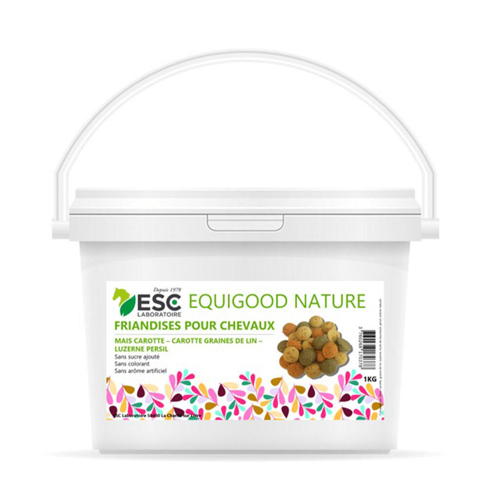 Friandises naturelles sans sucres cheval Equigood Nature ESC Laboratoire 1Kg 2/2