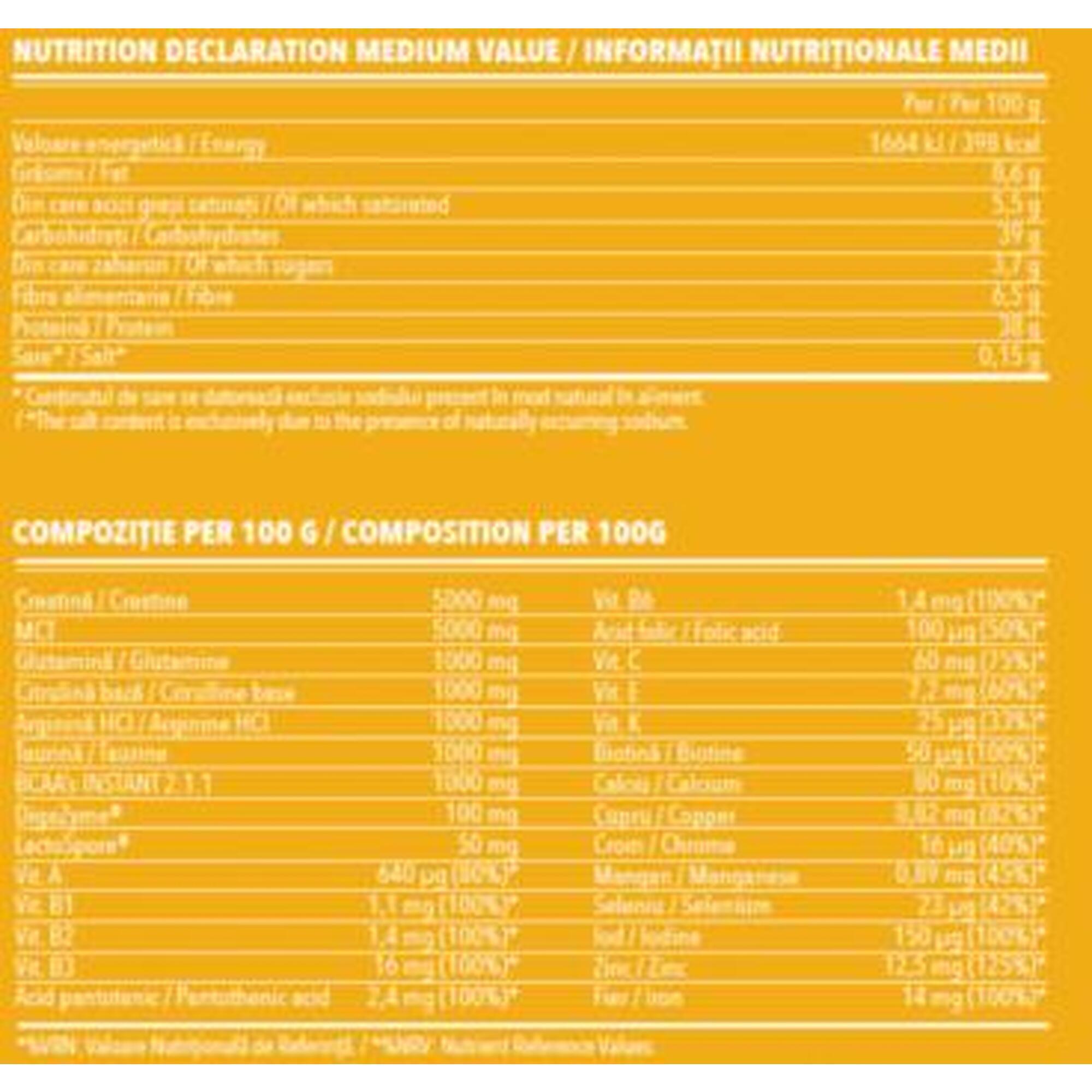 Gainer pentru creșterea masei musculare Muscle Meal Mass Ciocolata Rocher 3Kg