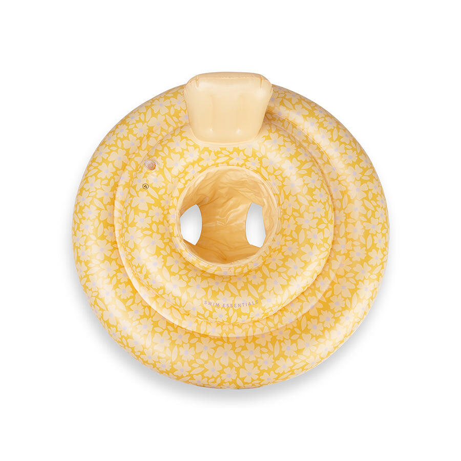 Bouée siège bébé Swim Essentials jaune floral PVC 3/4