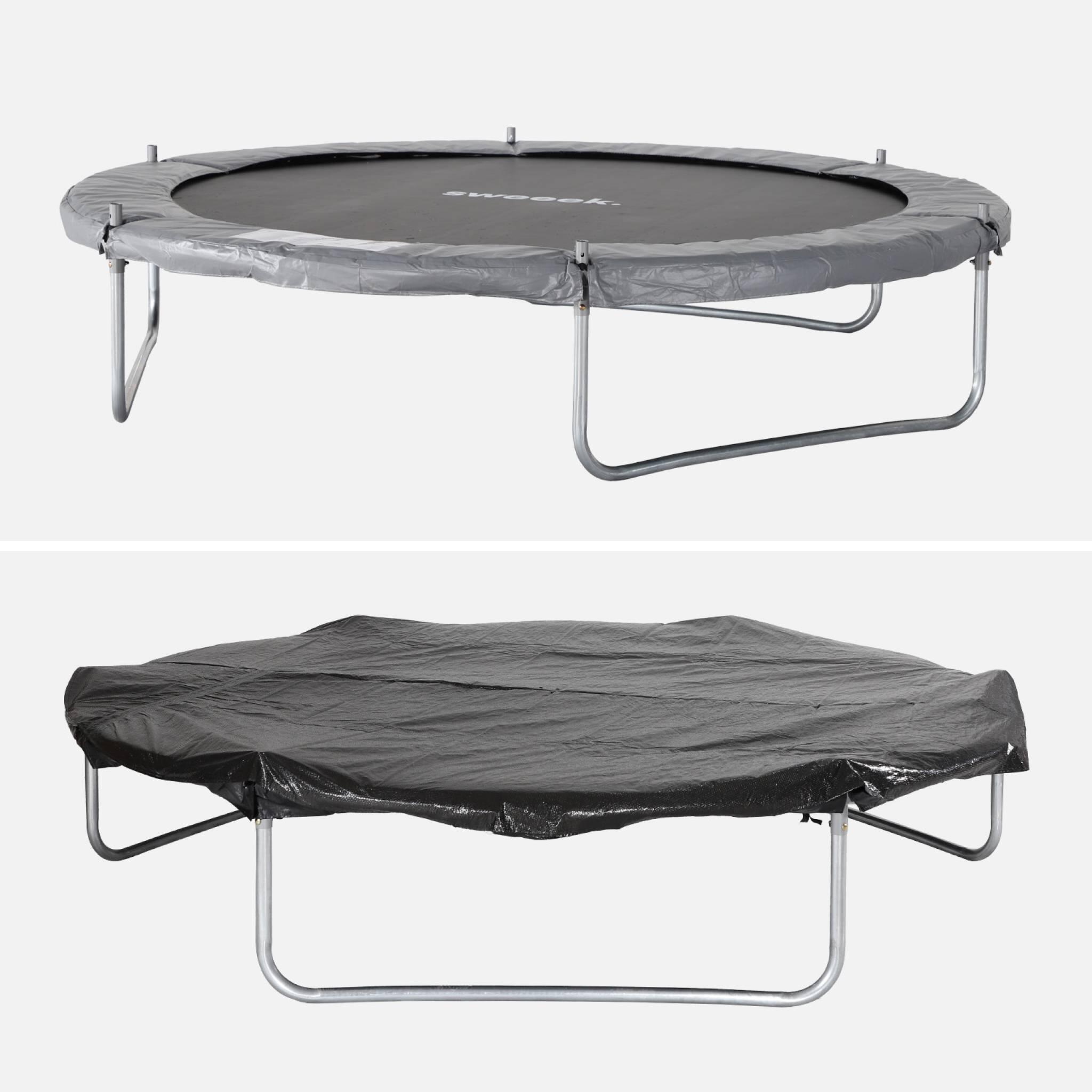 Trampolino 250cm con confezione di accessori, Grigio 6/6