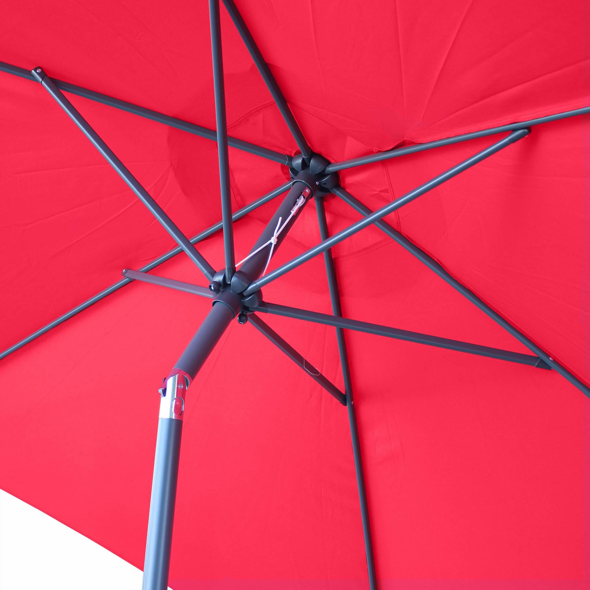 Parasol redondo, 3x3m, Rojo 6/6
