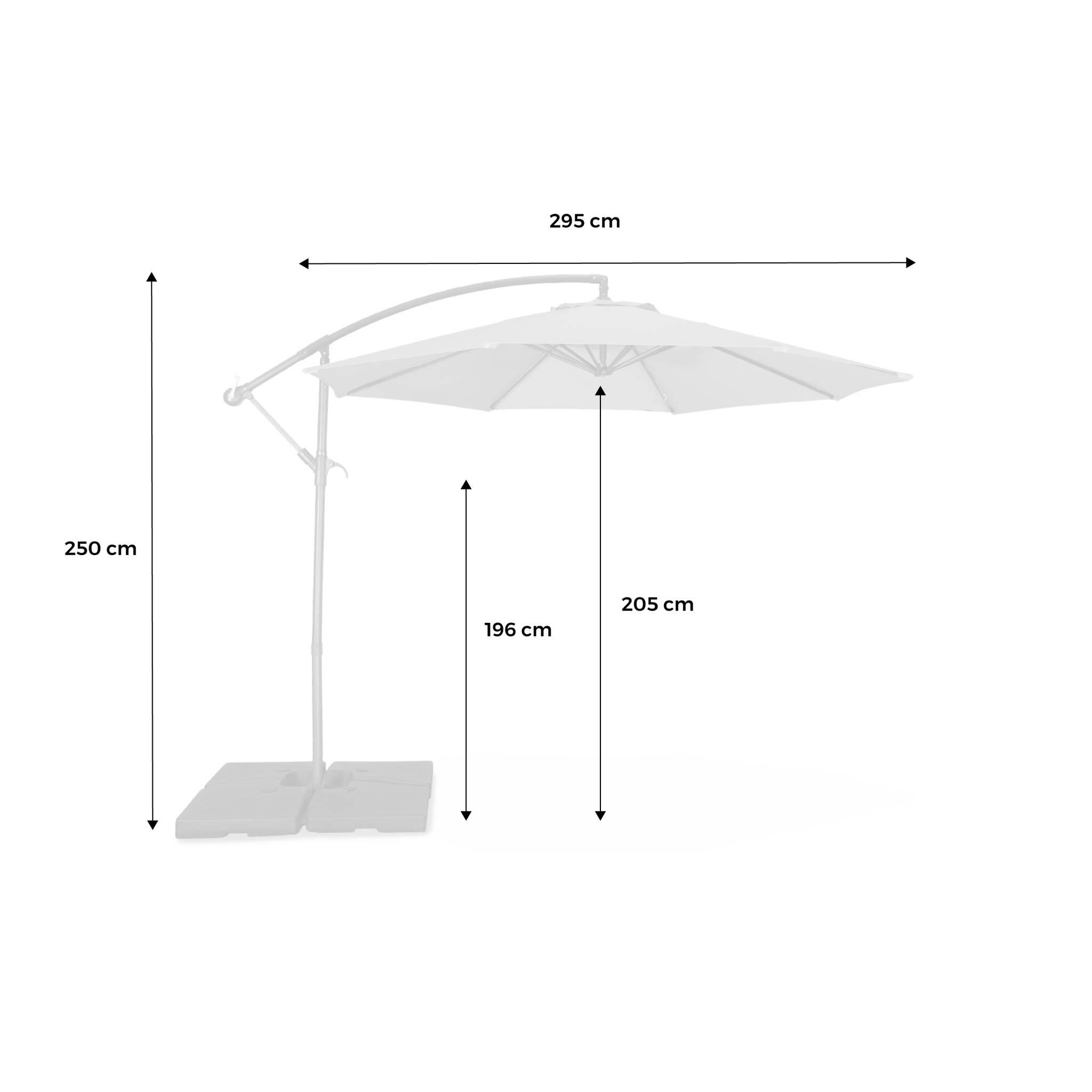 Parasol redondo 3m, Crudo 6/6