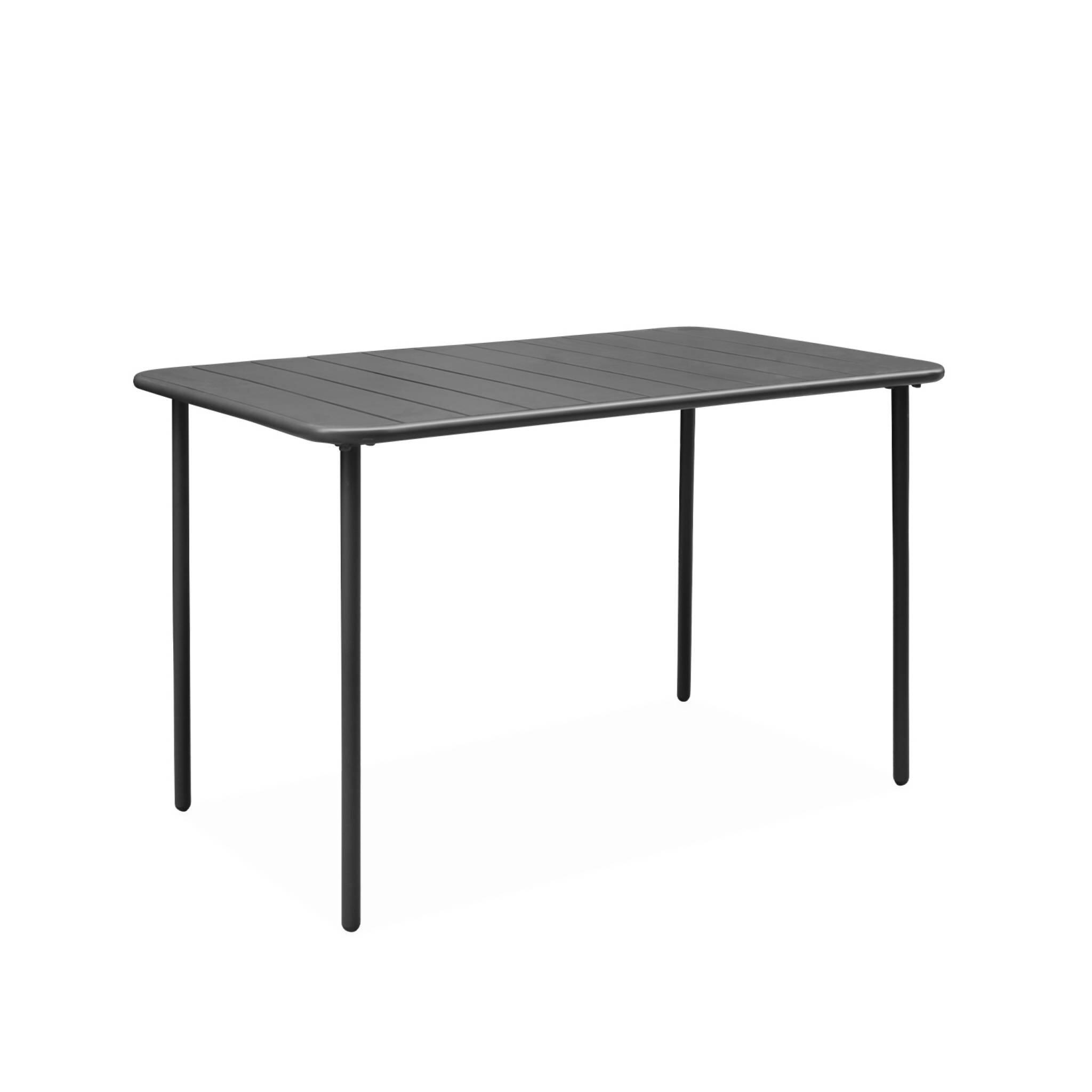 Mesa de jardim em metal, 4 cadeiras, Antracite 6/6