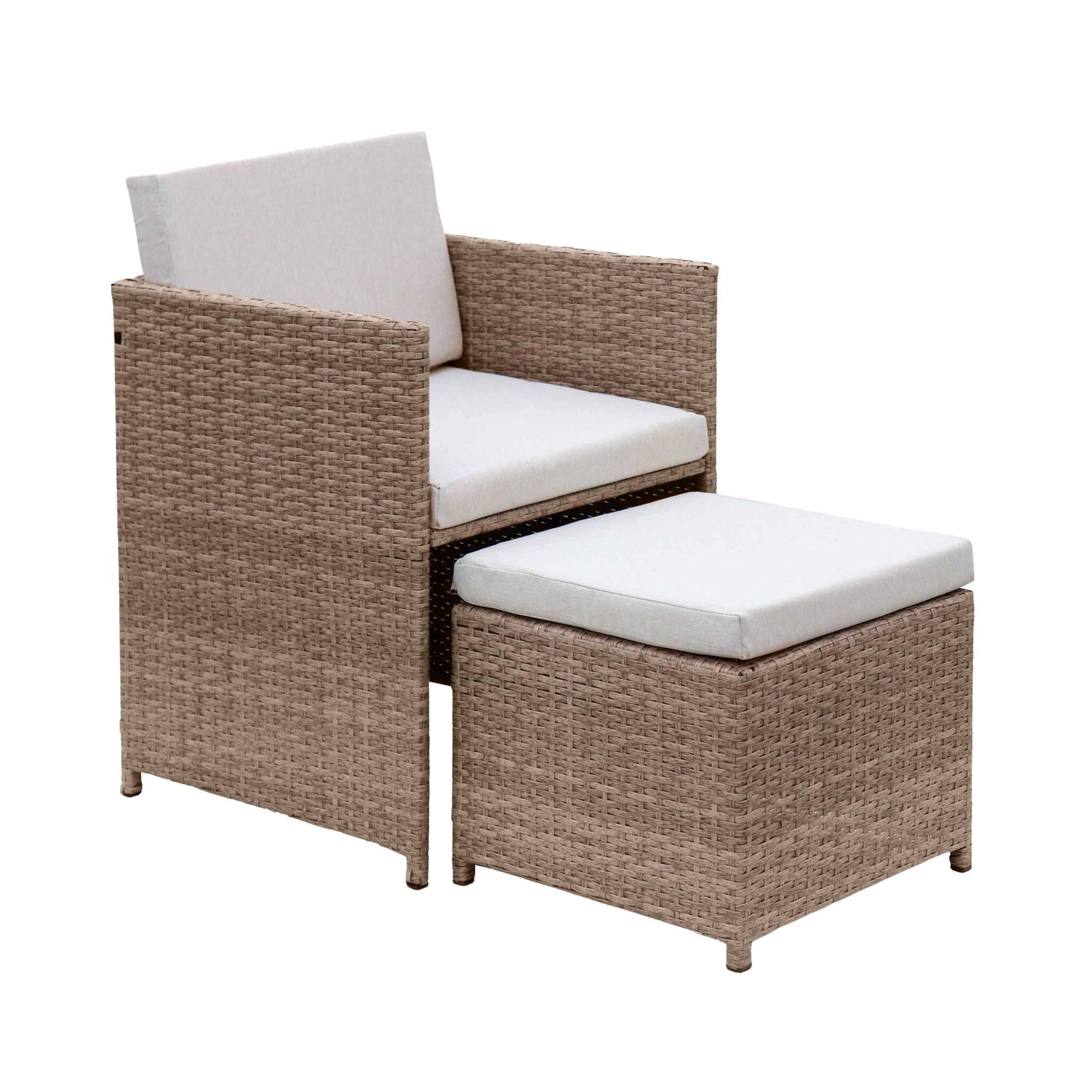 Mesa de jardim 8-12 lugares + capa de proteção, Beige 6/6