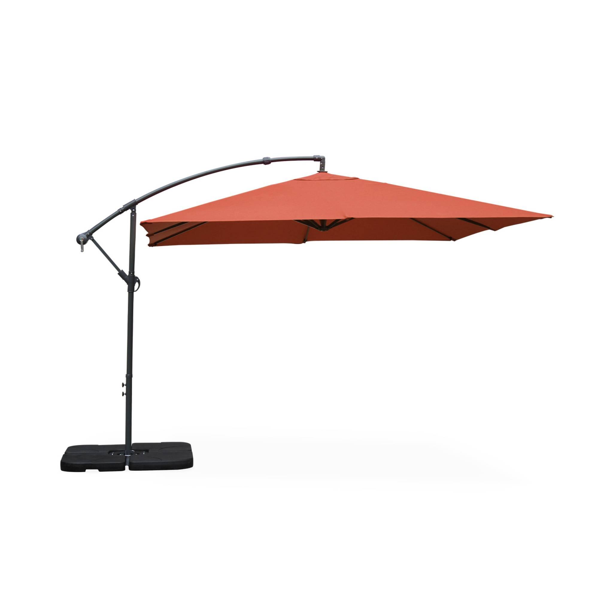 Ombrellone quadrato offset 3x3m, Terracotta 6/6