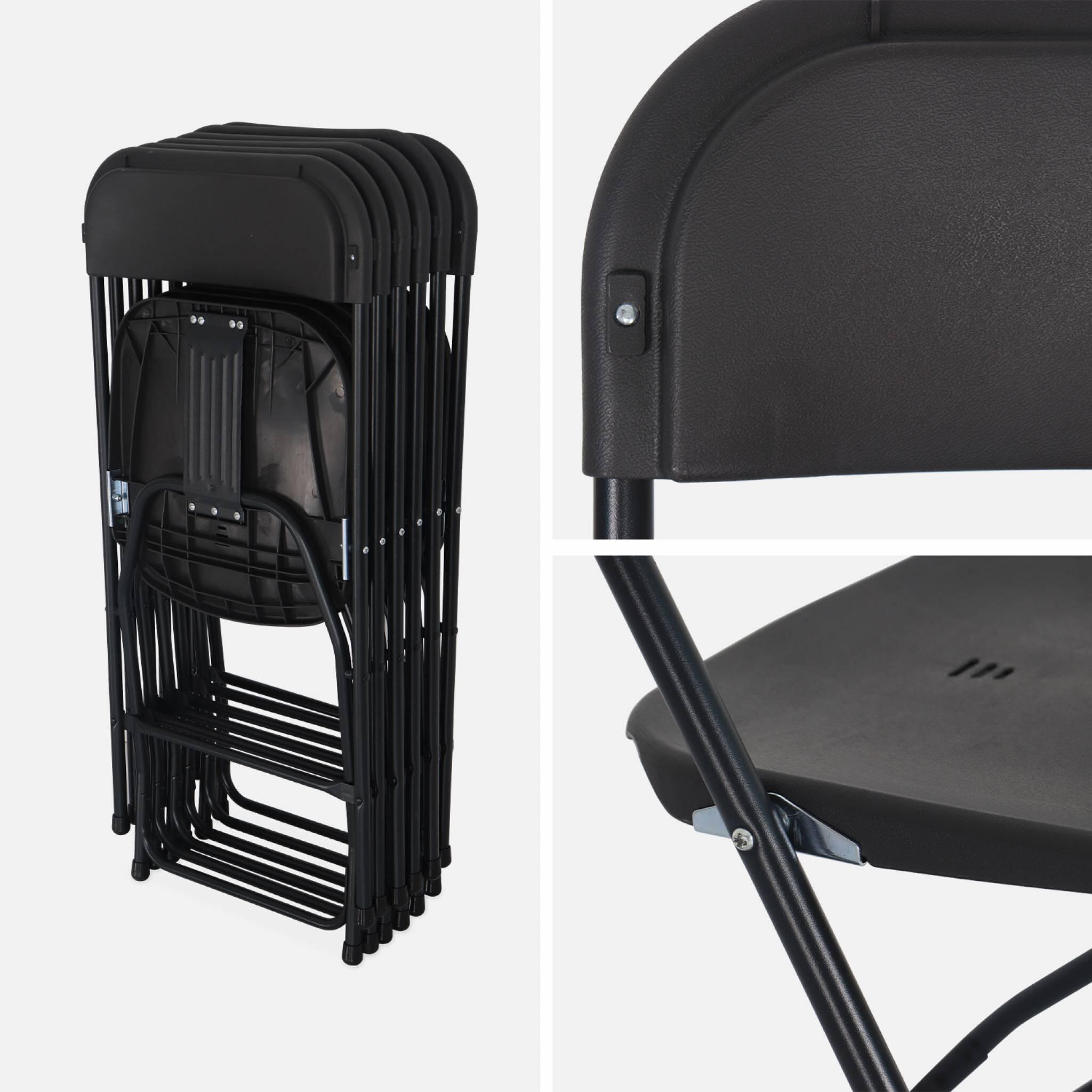 Chaises de réception pliantes gris foncé  | sweeek 6/6
