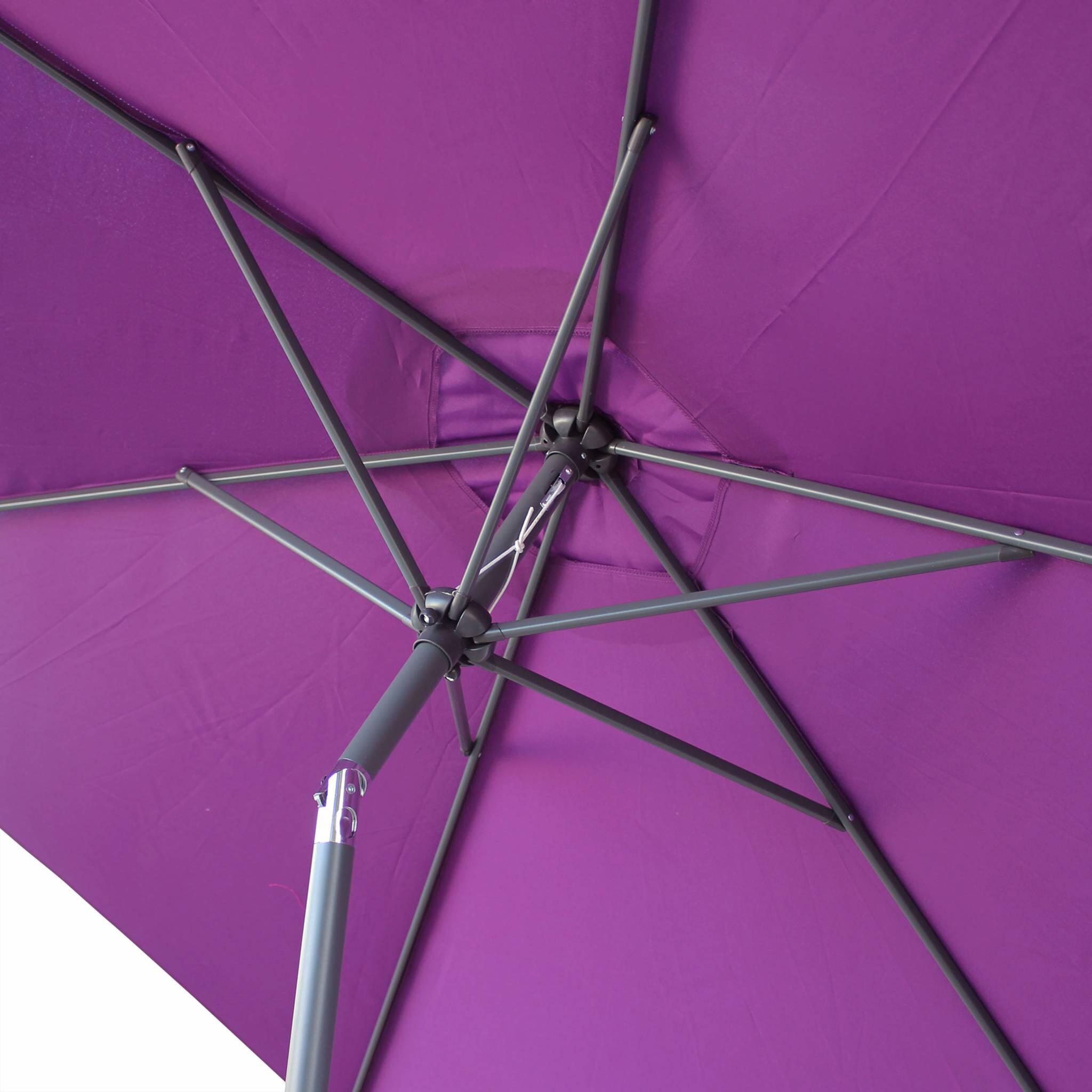 Parasol redondo, 3x3m, Violeta 6/6