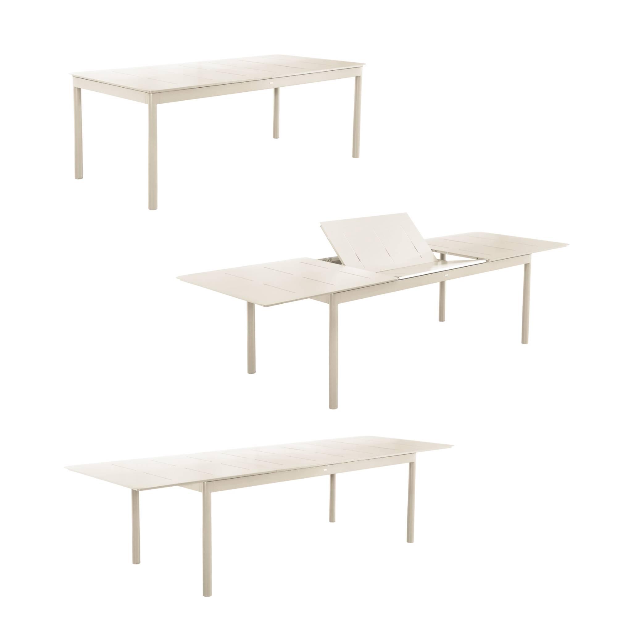 Mesa de jardim extensível de alumínio, 8 lugares, Beige 6/6