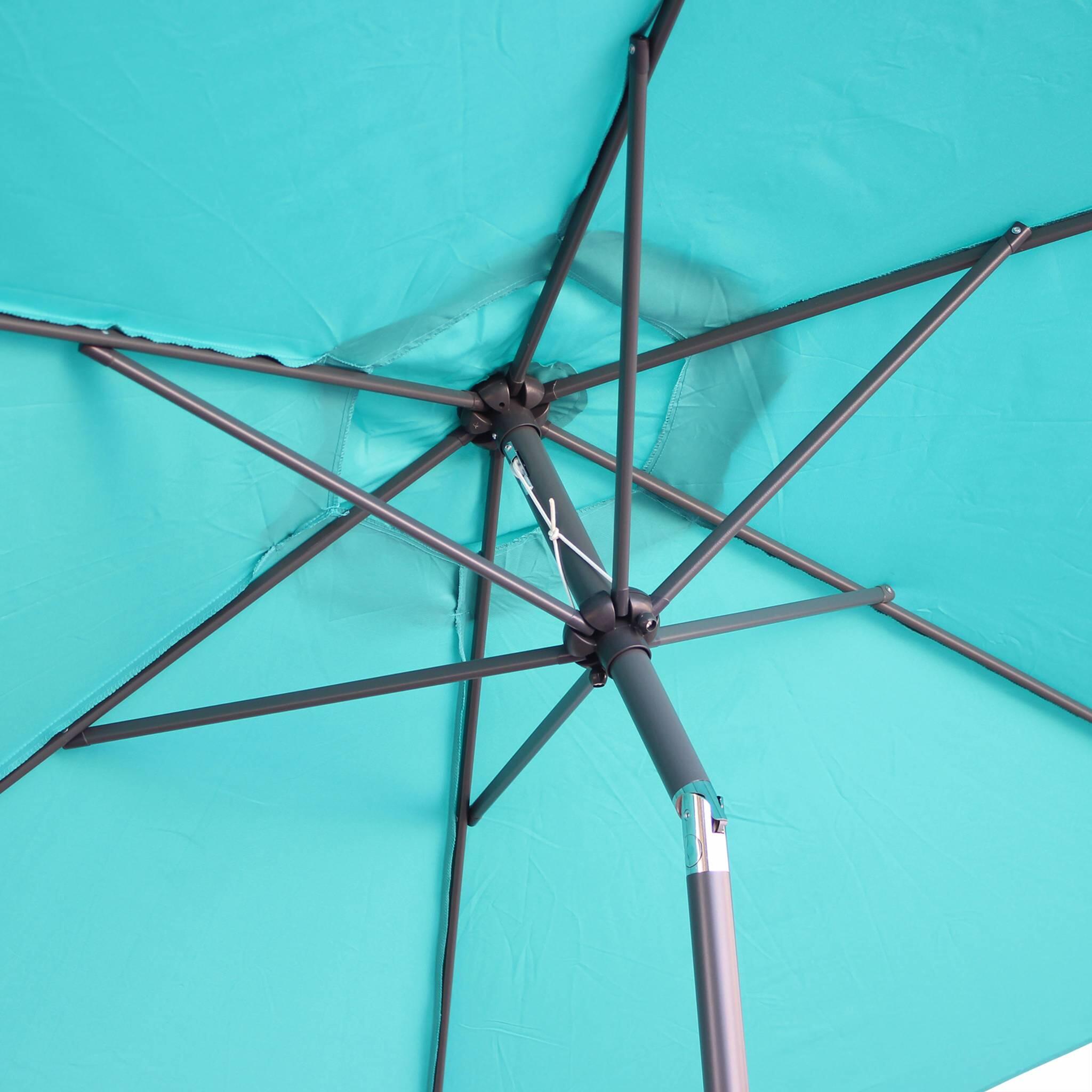 Parasol redondo, 3x3m, Turquesa 6/6