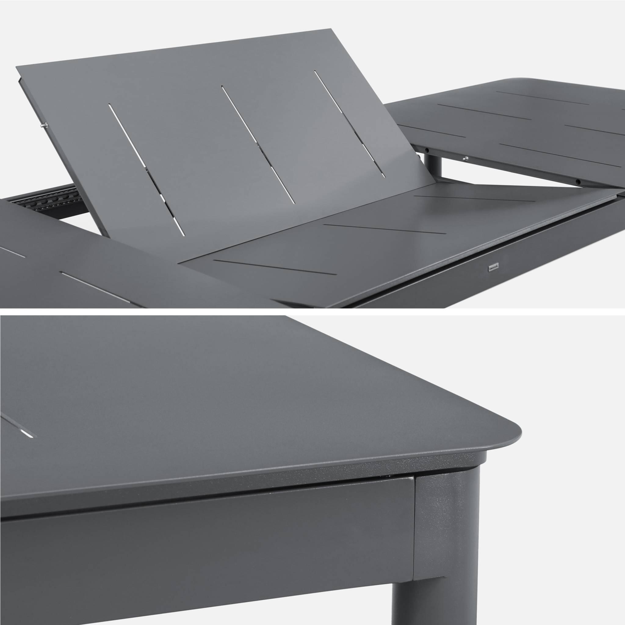 Mesa de jardim extensível de alumínio, 8 lugares, Antracite 6/6