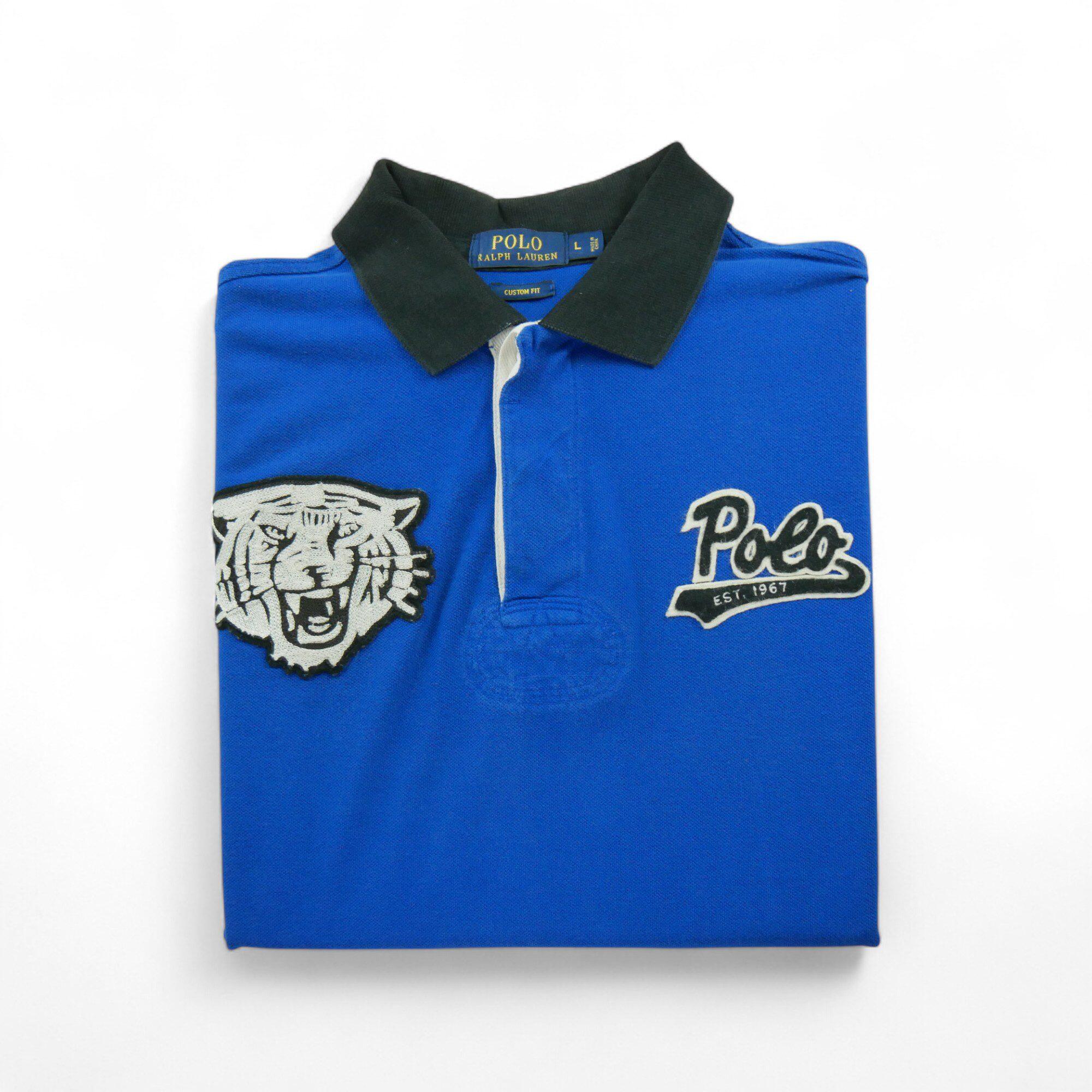 Segunda vida - camisa polo de manga curta azul para homem - em muito bom estado