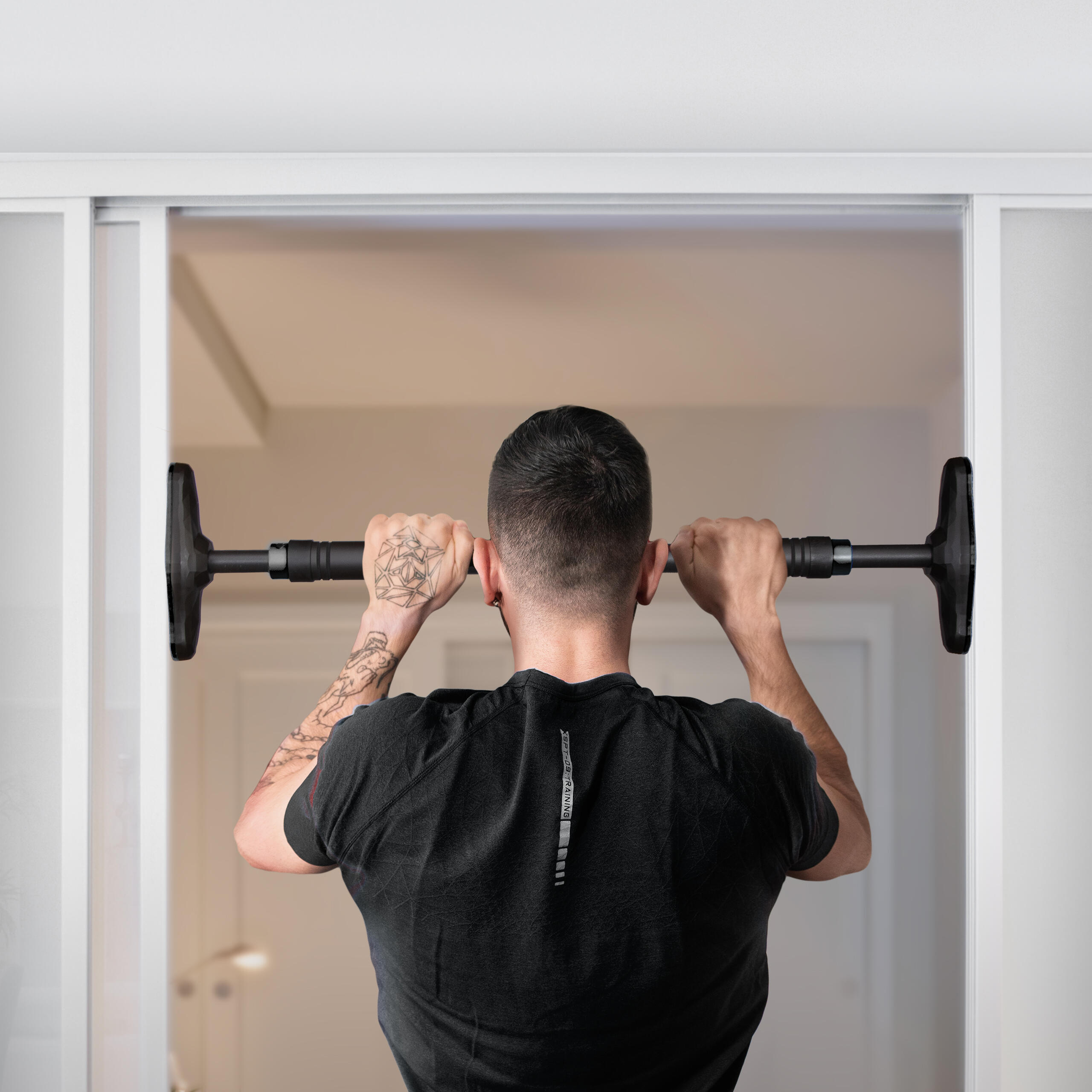 Klimmzugstange Türrahmen – ohne Schrauben, Pull Up Bar für dein Homegym (Blau) 5/7