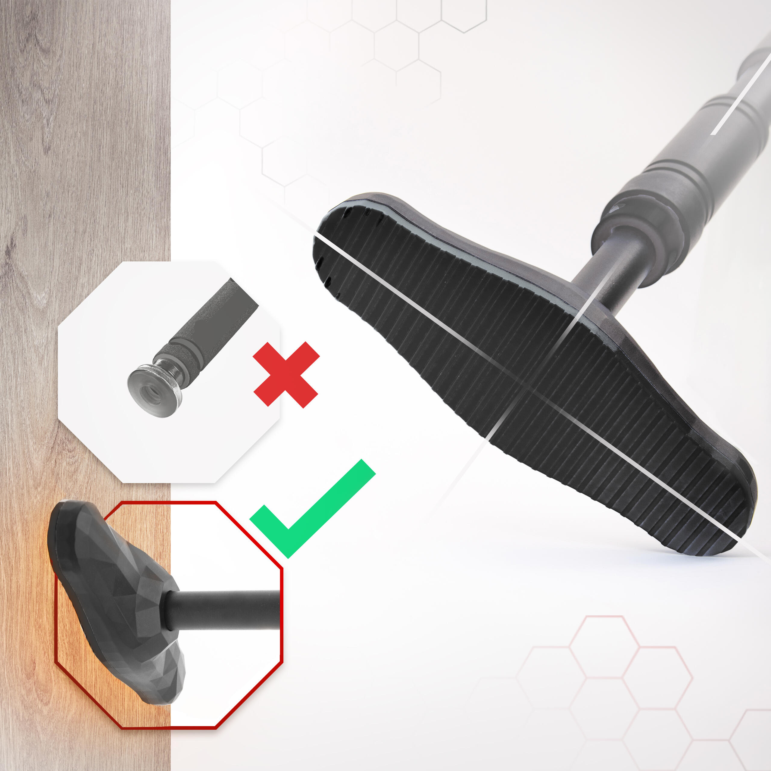 Klimmzugstange Türrahmen – ohne Schrauben, Pull Up Bar für dein Homegym (Blau) 2/7