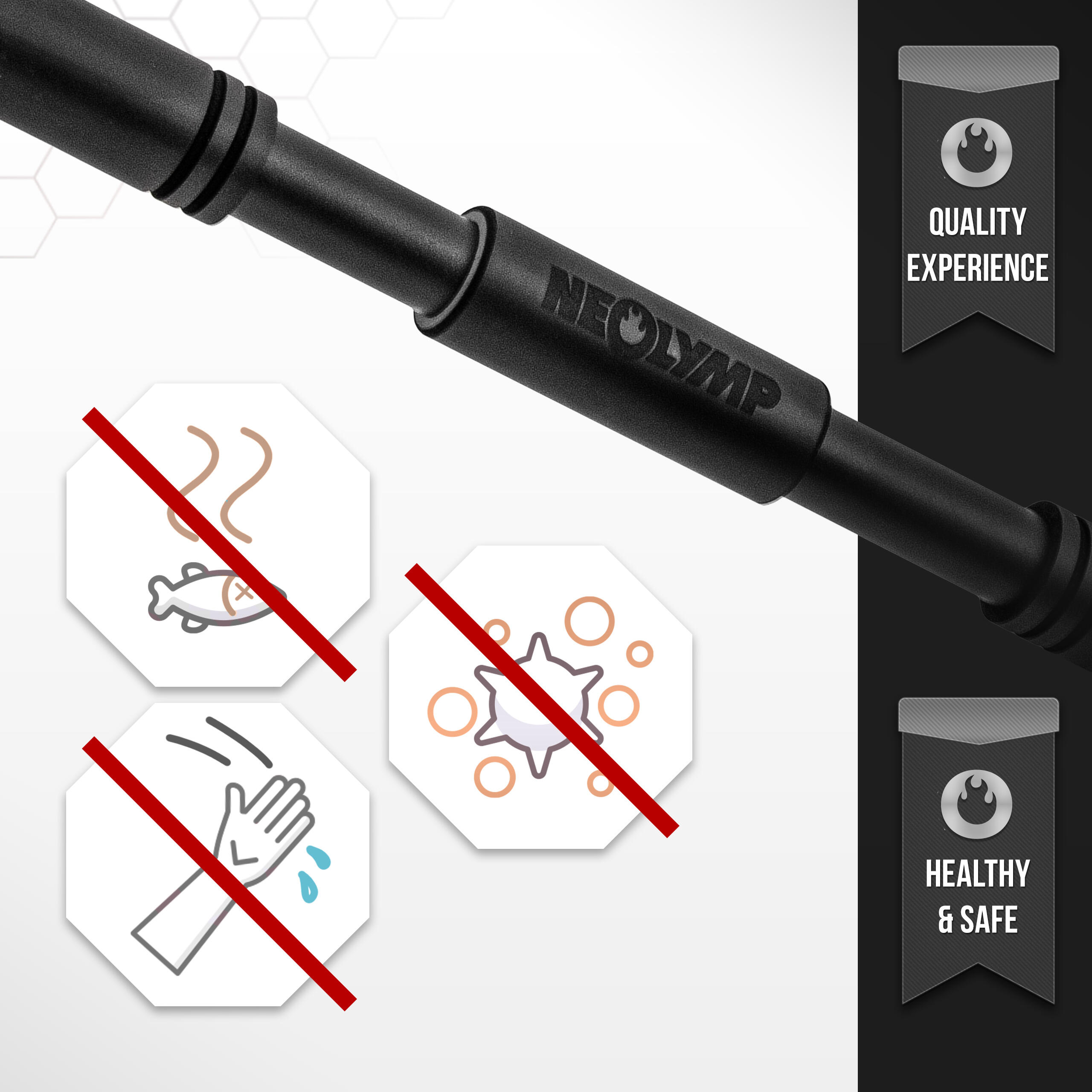 Klimmzugstange Türrahmen – ohne Schrauben, Pull Up Bar für dein Homegym (Blau) 3/7