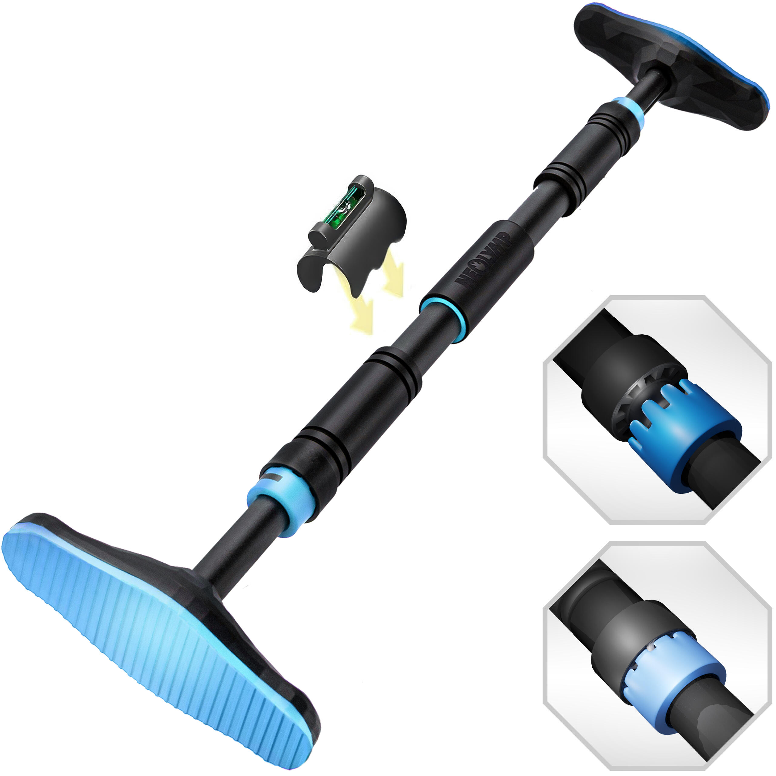 Neolymp - Barre De Traction Pour Porte – Sans Vis, Pull-up Bar Pour Musculation Et Fitness - Barre De Traction - Bleu|noir - Taille Unique - Decathlon