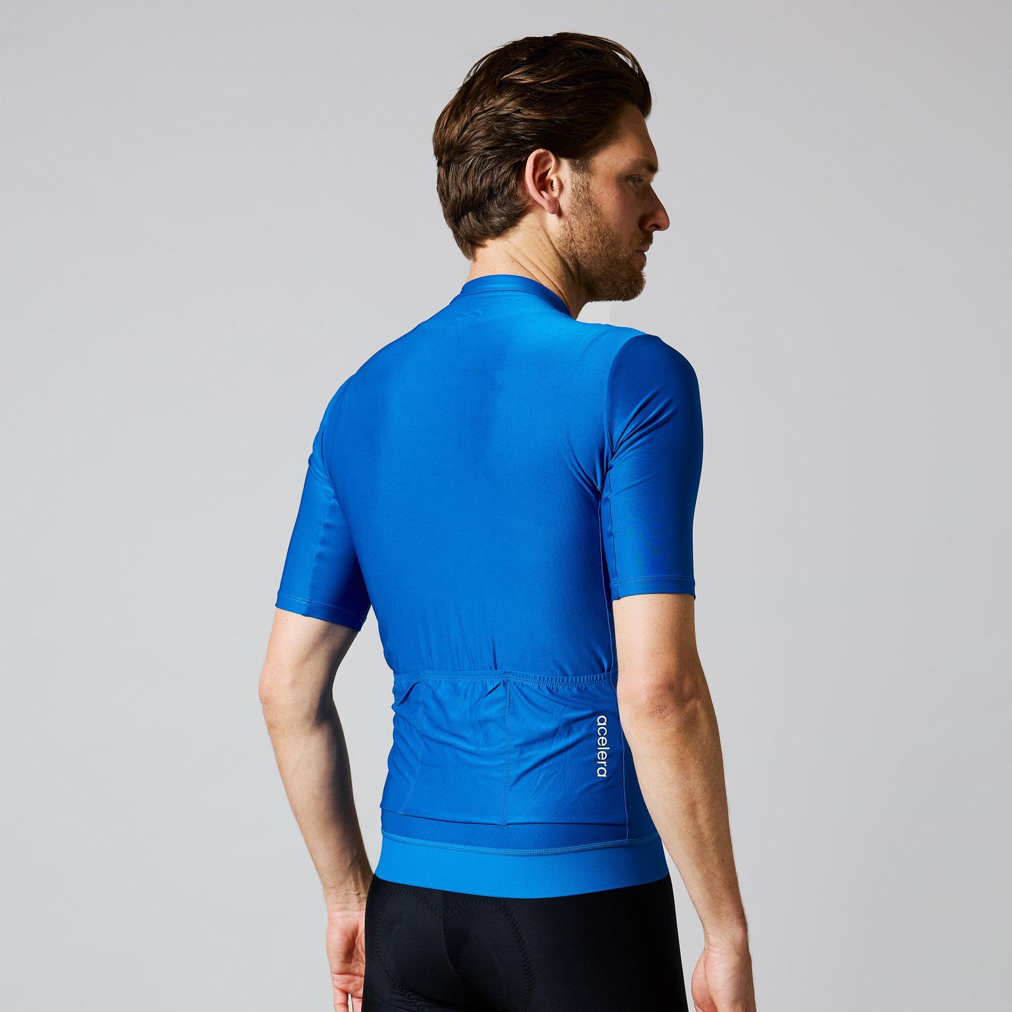Wielertrui Mannen Korte Mouw Bike Shirt met Zakken Fiets Kleding