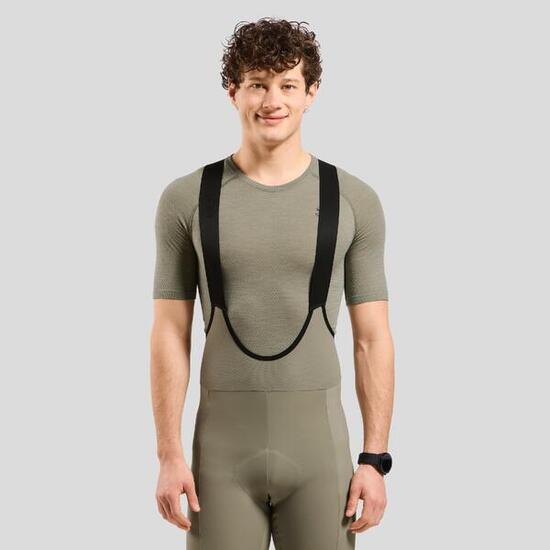 Cuissard Court À Bretelles Odlo Zeroweight Gris