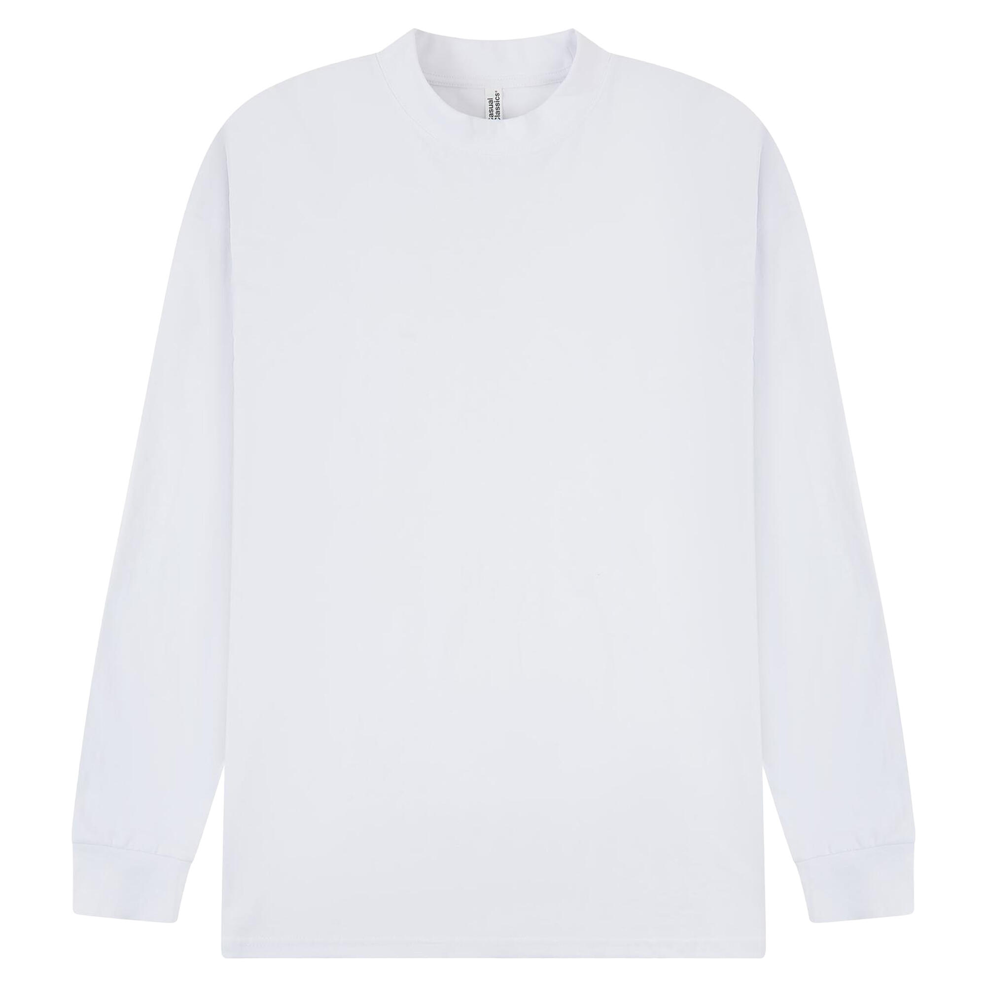 Casual Classics Unisex Adult Extended Neckline Tall Oversized Long-Sleeved