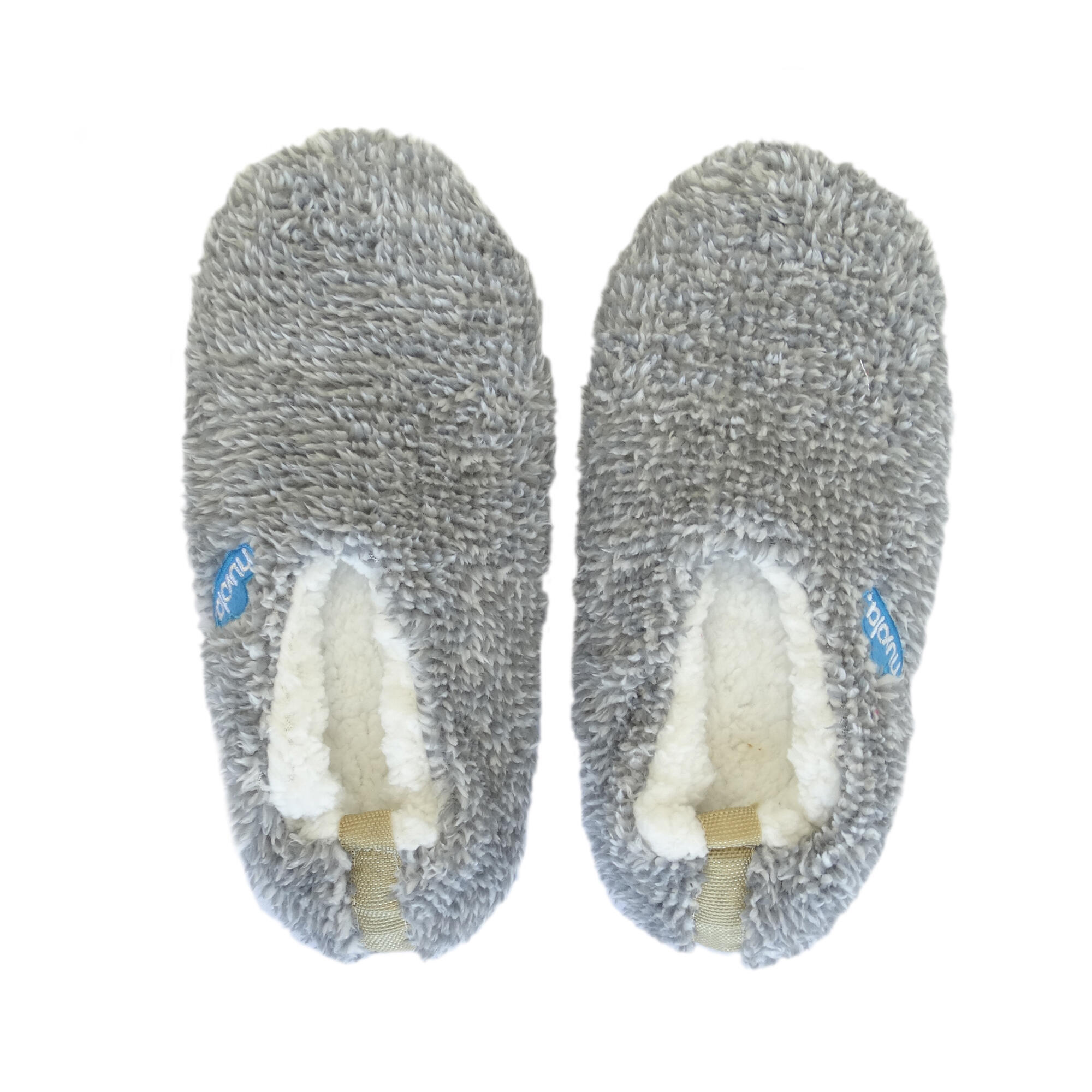 Pantuflas Nuvola Gris Acolchadas Con Suela Textil 3/4