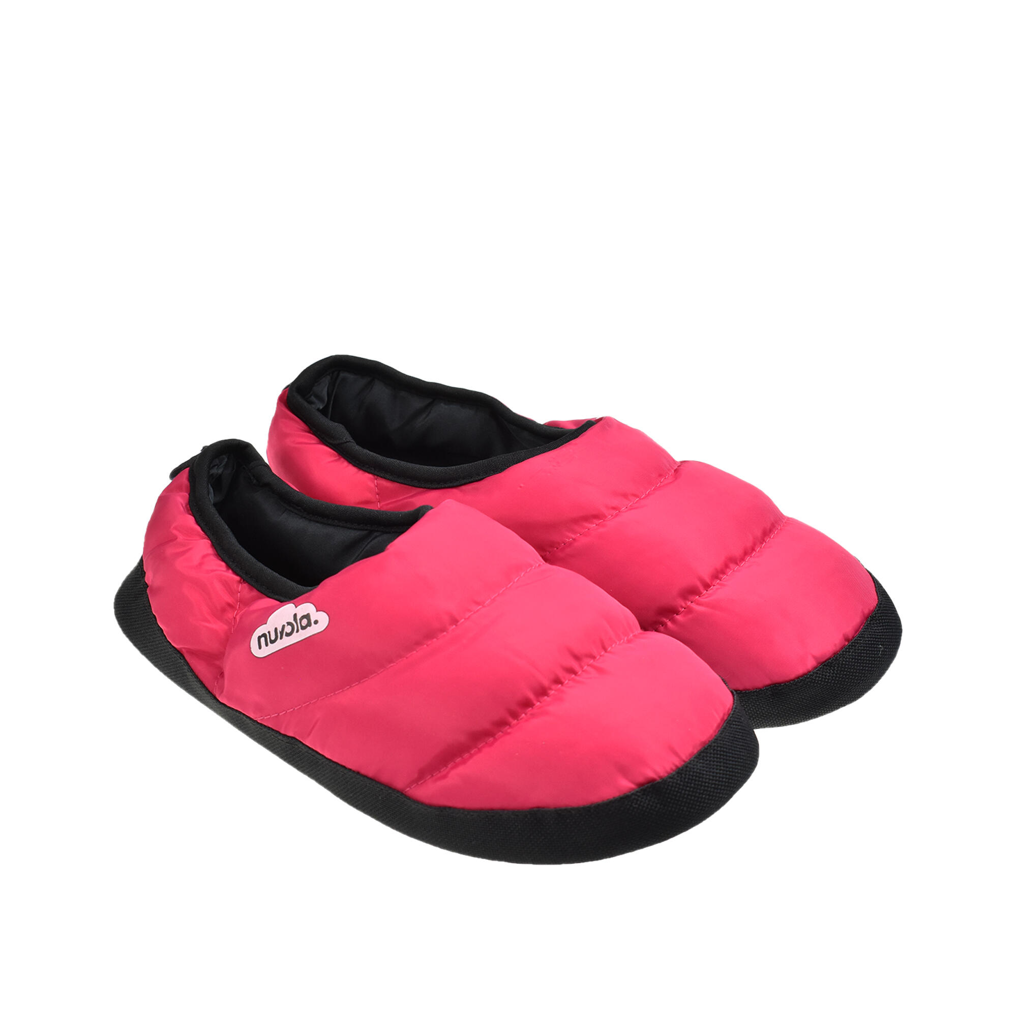 Pantofole unisex Nuvola di colore fucsia con suola in gomma 2/6