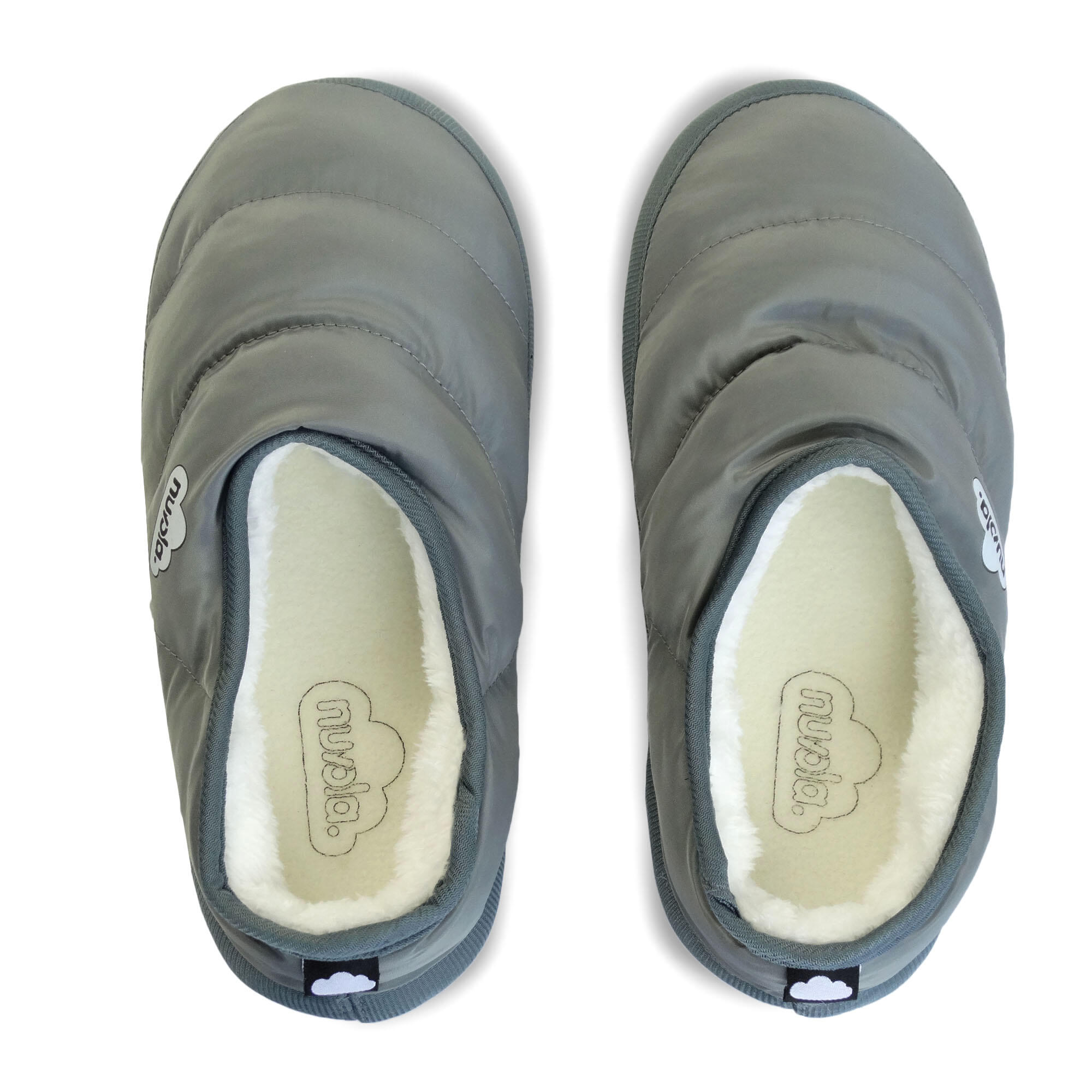 Chaussons unisex Nuvola de couleur gris foncé avec semelle en gomme 4/6