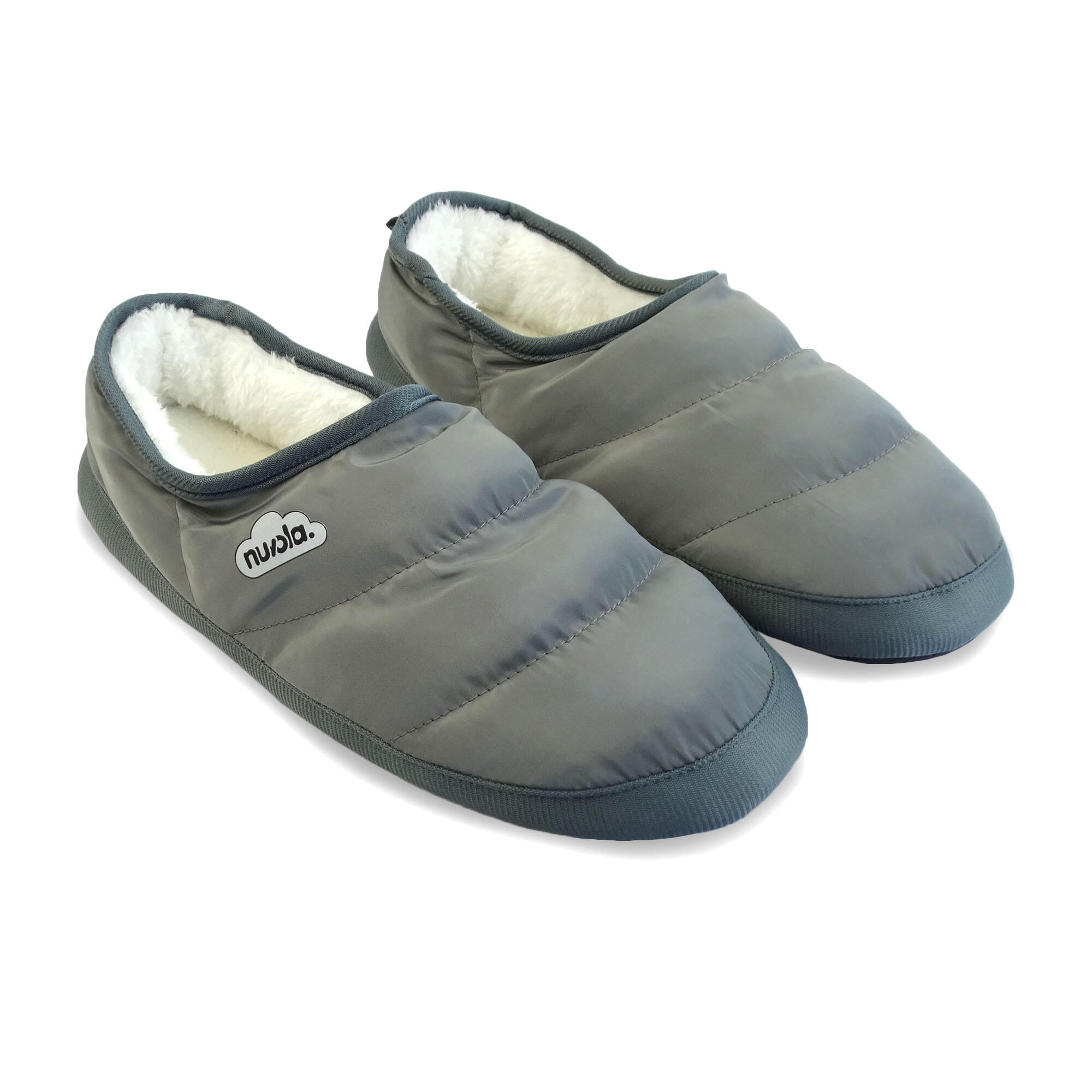 Chaussons unisex Nuvola de couleur gris foncé avec semelle en gomme 2/6